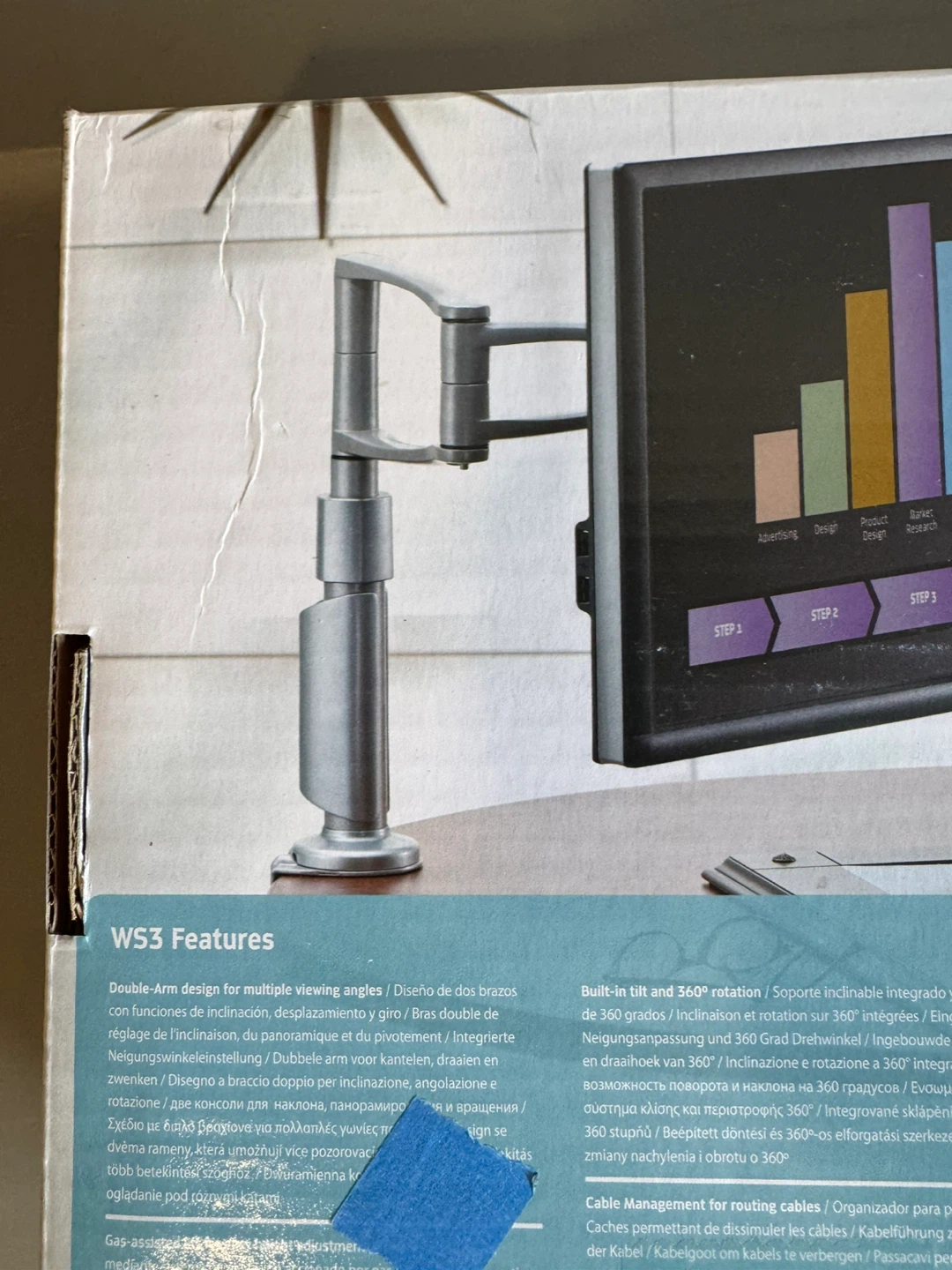 OmniMount WS3 Workspace Double Monitor Arm - photo 3
