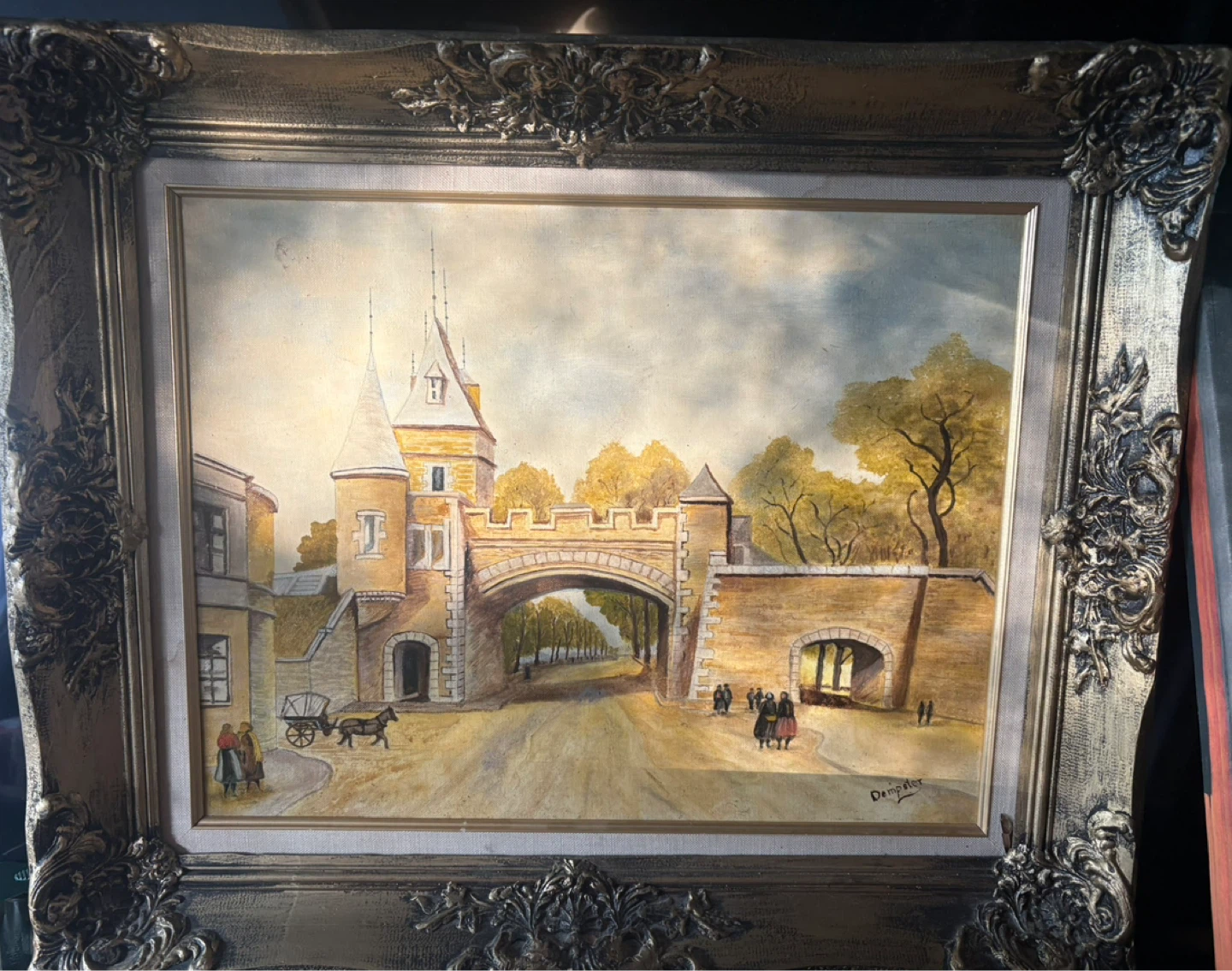 Vintage Framed Landscape Painting
