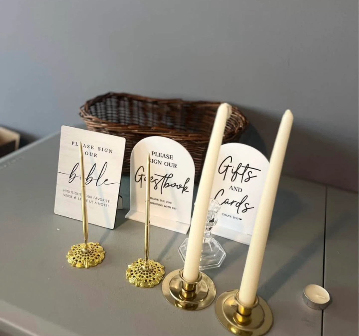 Wedding Decor Set - Votive Candles, Garlands, Signs & Bouquets - photo 3