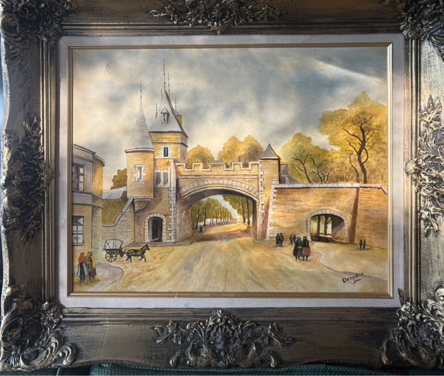 Vintage Framed Landscape Painting - photo 2