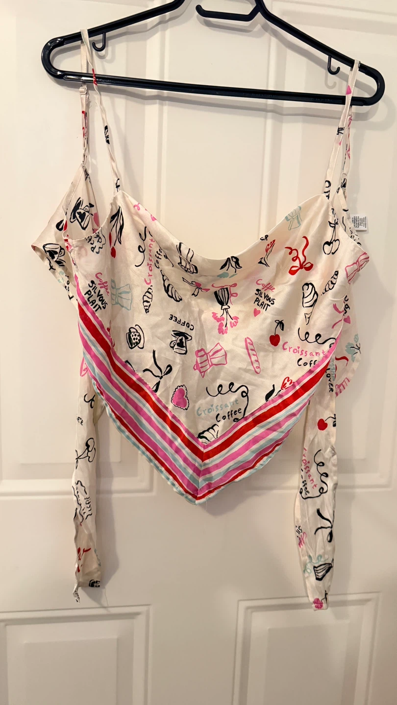 Brand new Cropped Scarf Top  Size S/M