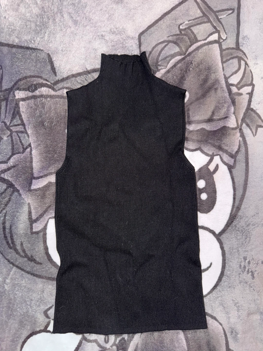 Black sleeveless turtleneck top - photo 3