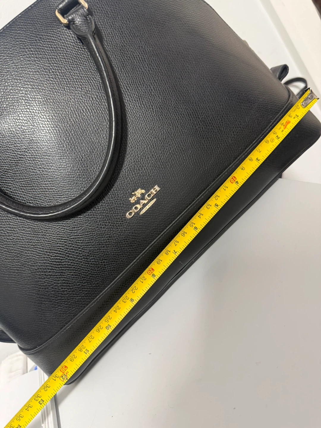 COACH Black Leather Dome Satchel Bag - photo 5
