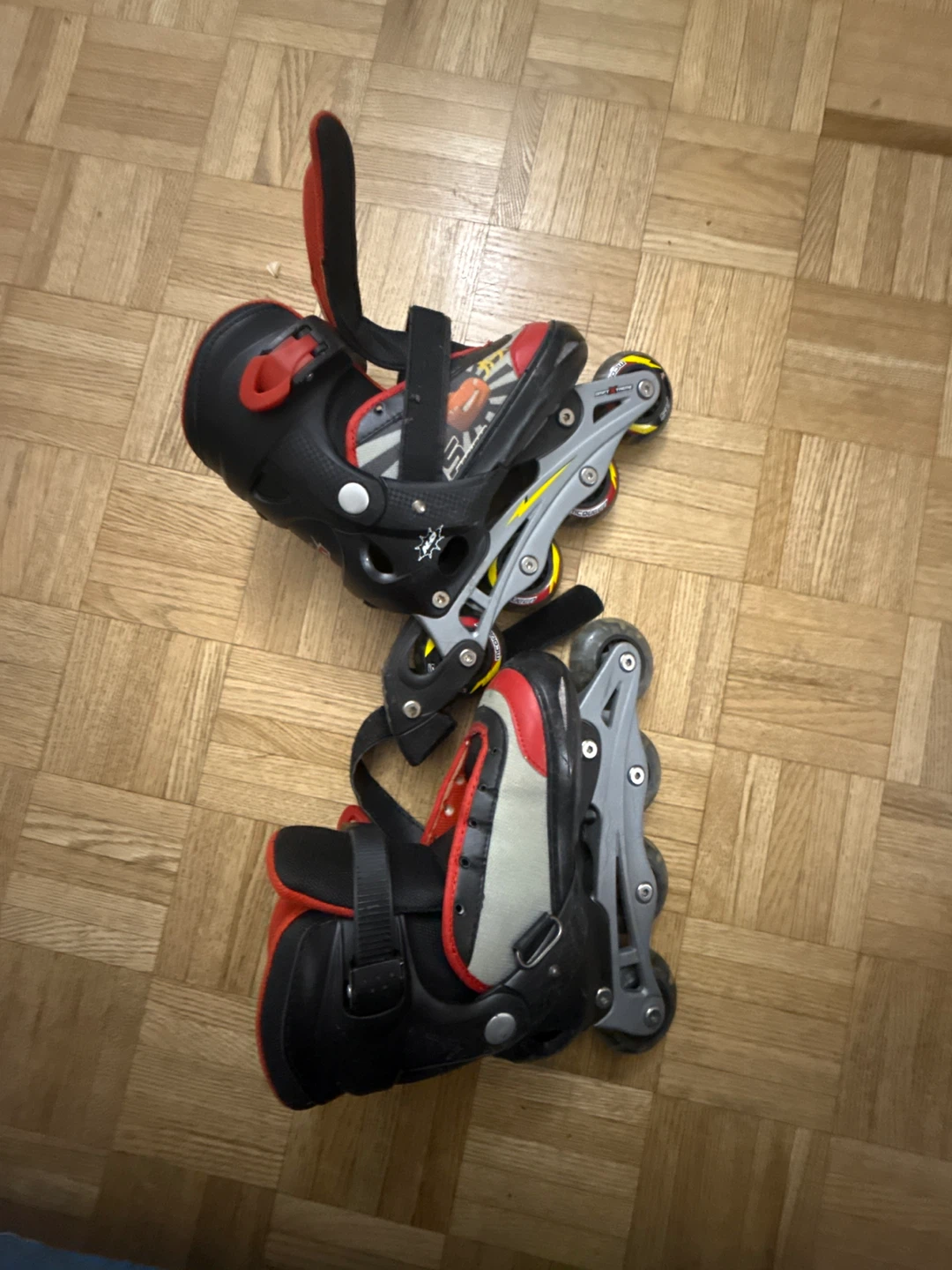 Black and Red Rollerblades