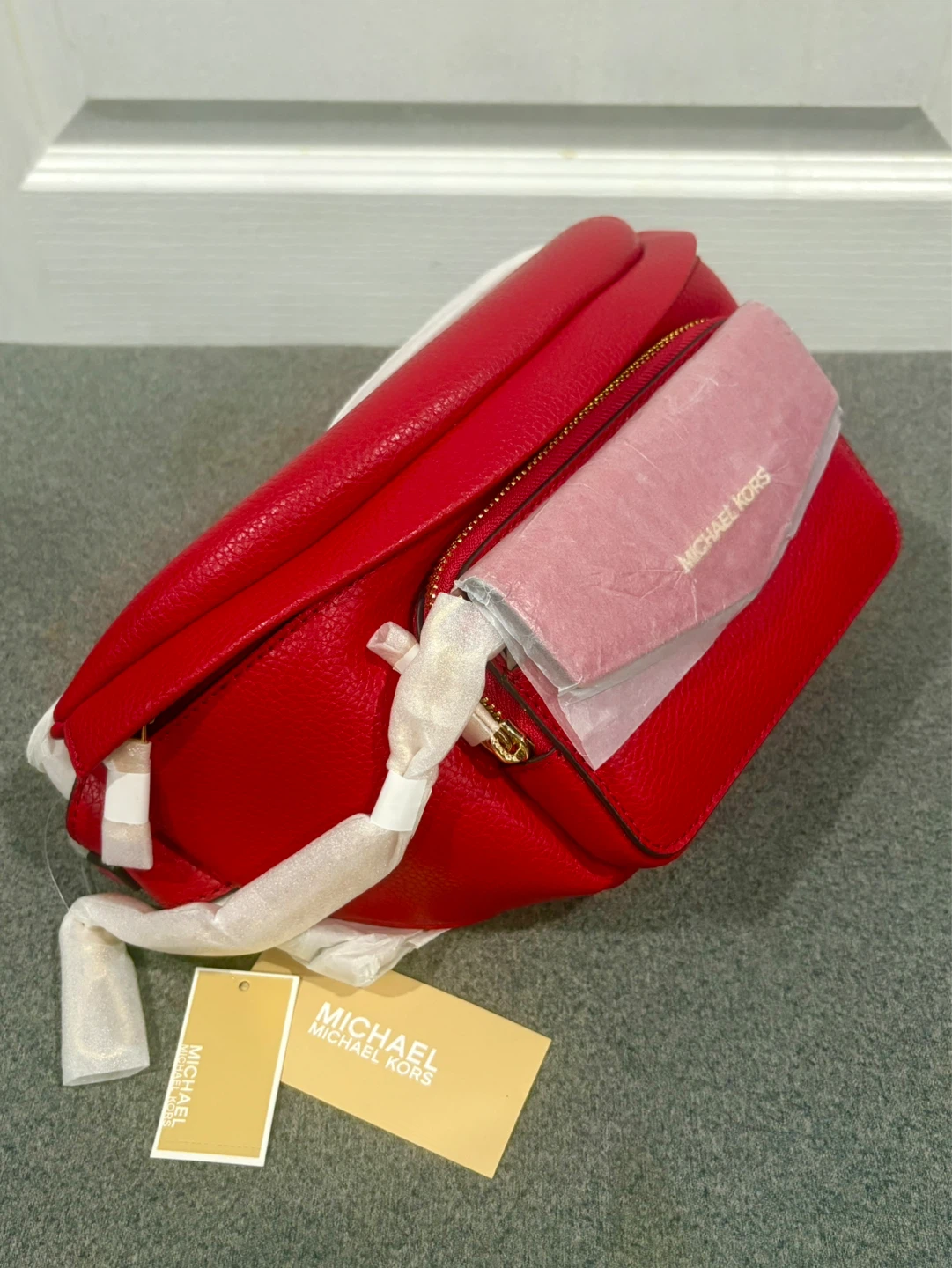 Michael Kors Maisie Fanny Pack Belt Bag Red Leather - photo 2