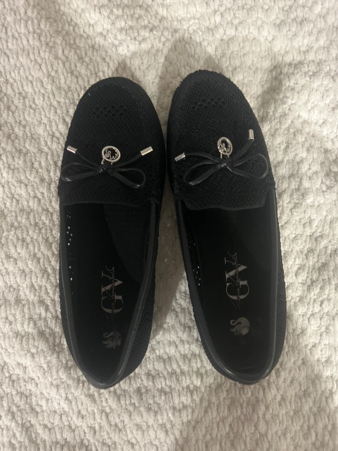 CVG Black Knit Loafers