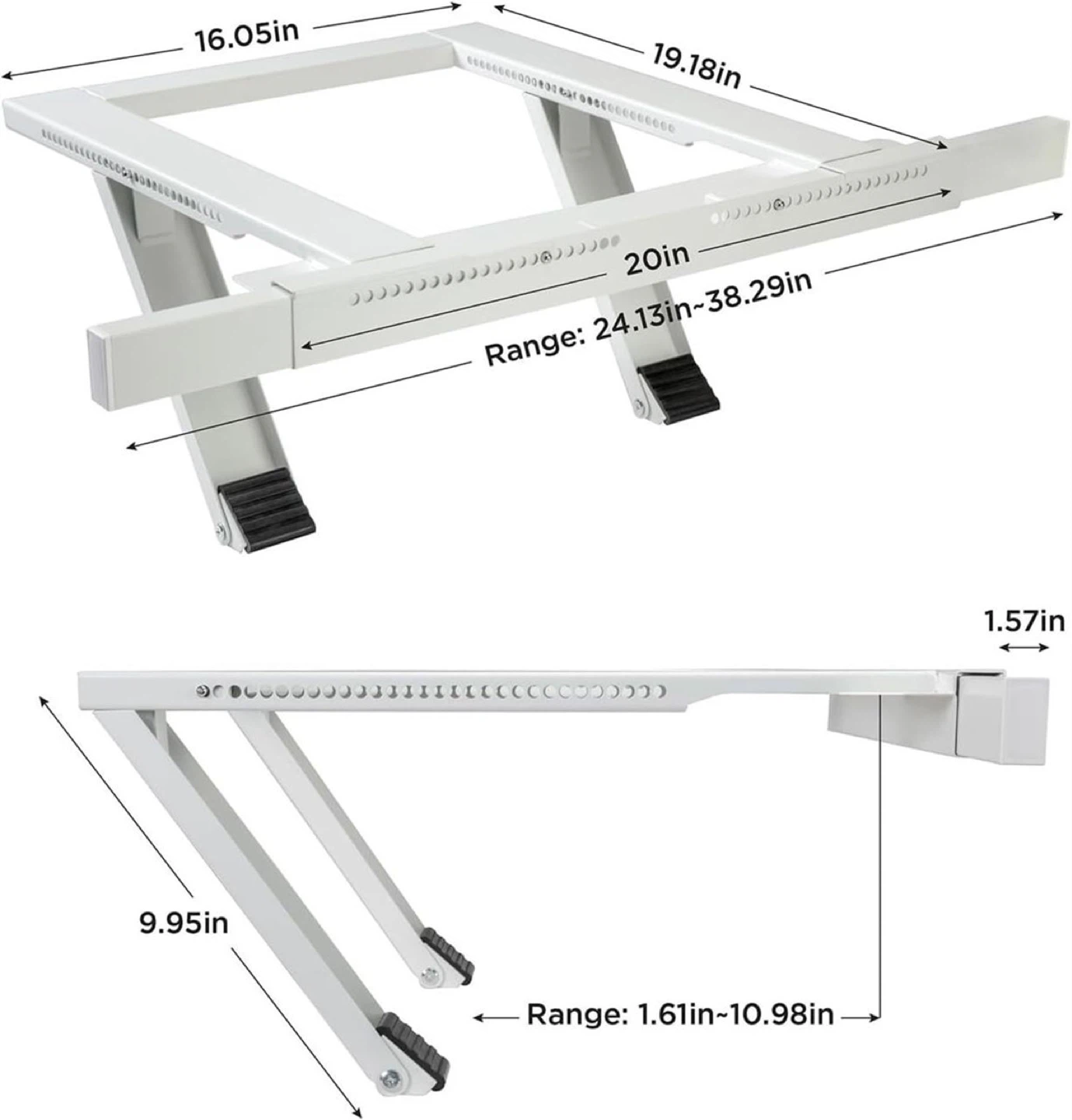 Adjustable Window Air Conditioner Support Bracket - photo 3