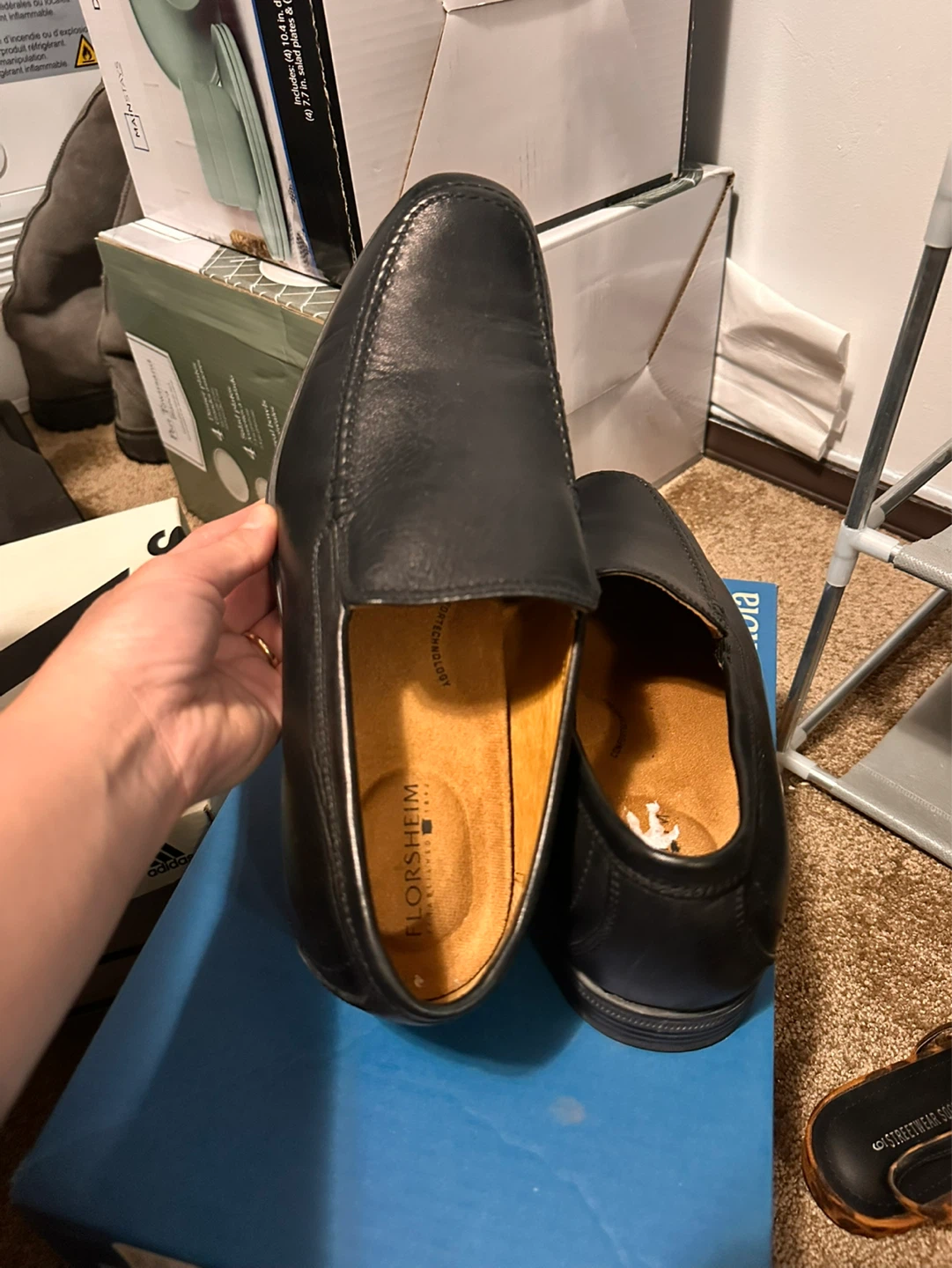 Florsheim Black Leather Loafers