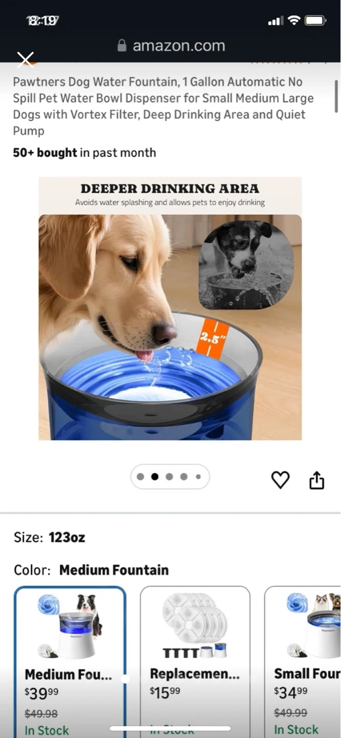 Pawtners Dog Water Fountain - 123oz - photo 3