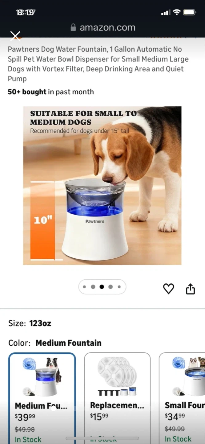 Pawtners Dog Water Fountain - 123oz - photo 2