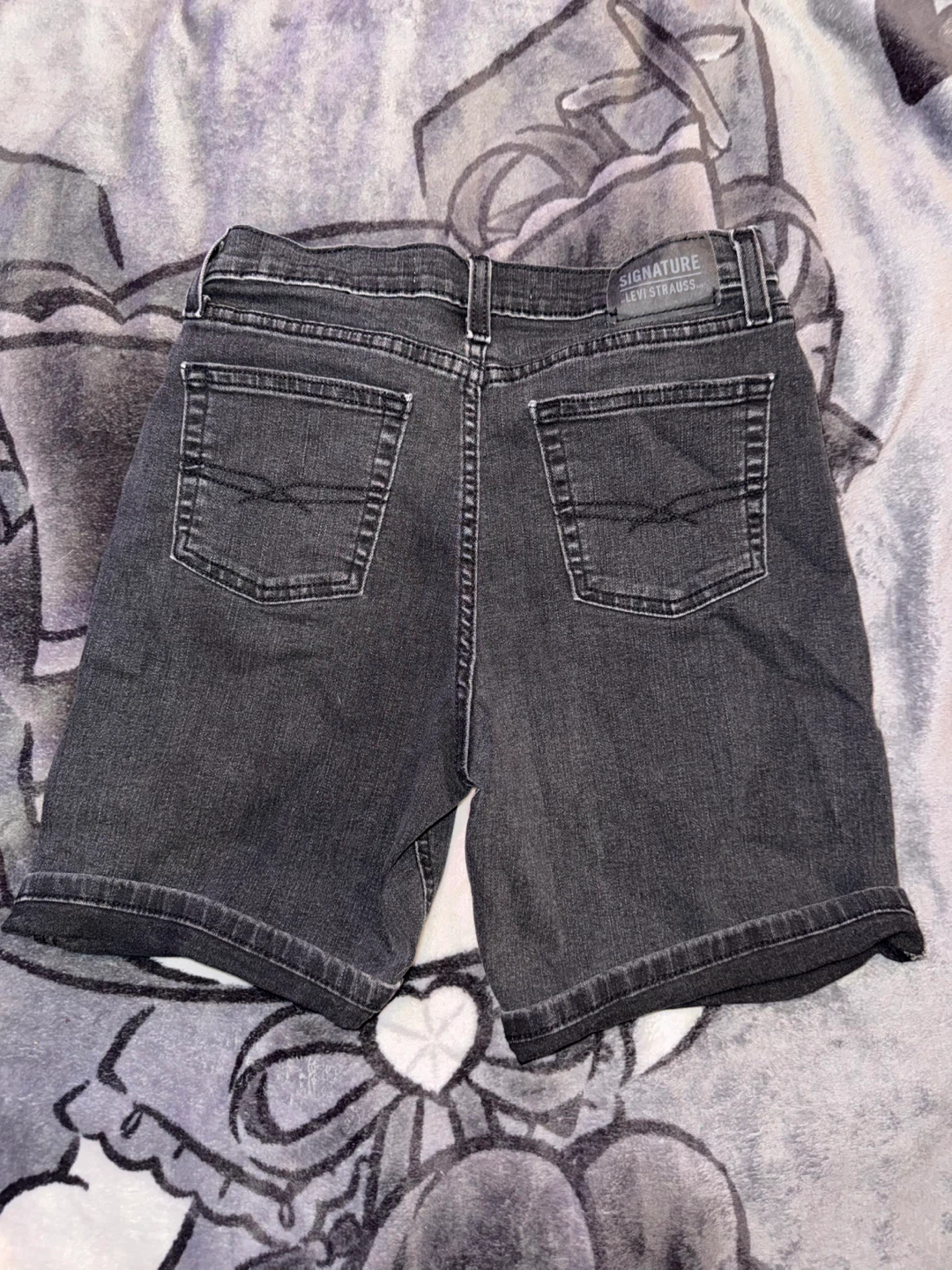 Grey Denim Shorts - photo 2