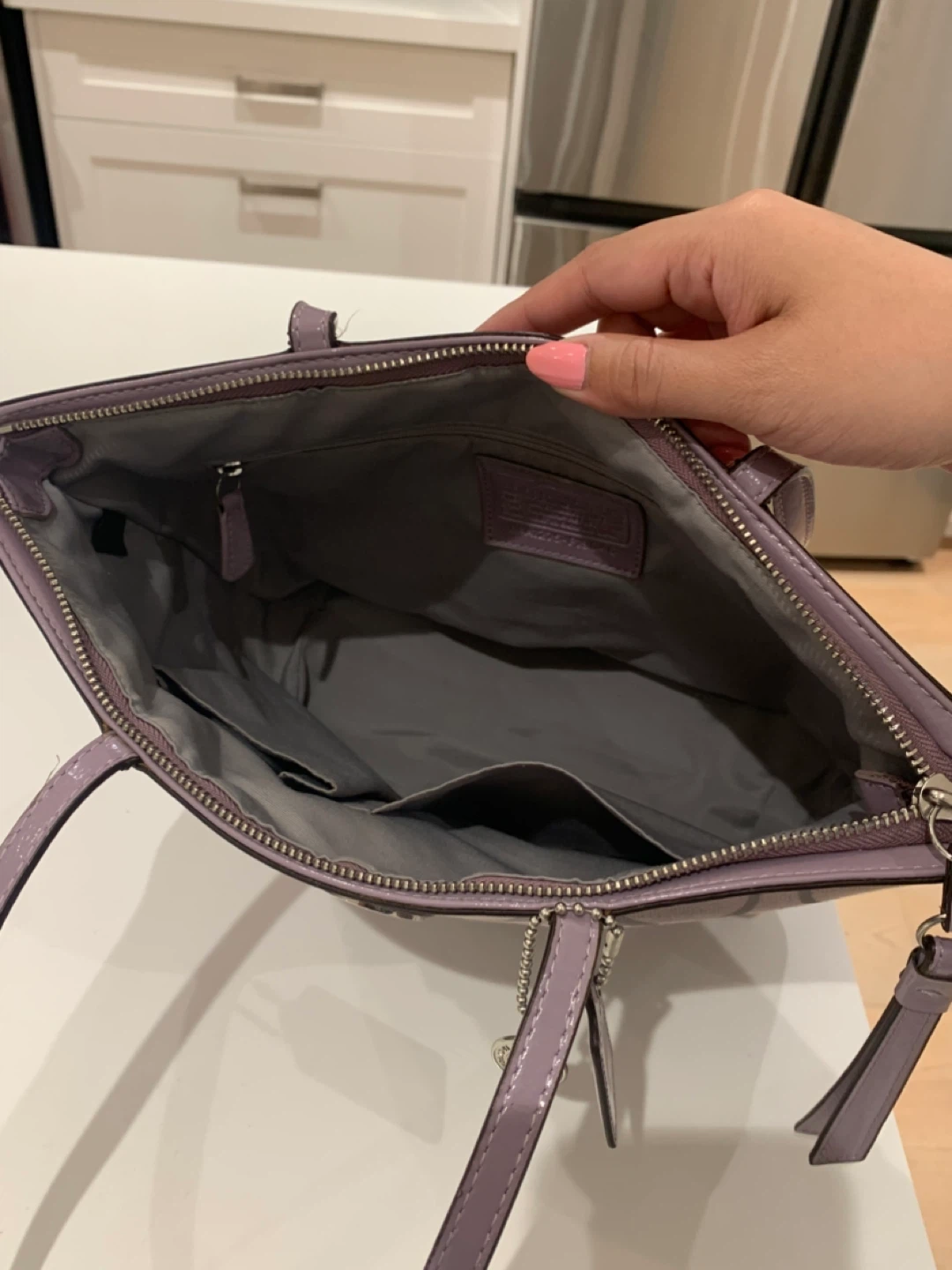 💜 New Coach Pastel Lavender Signature Tote Bag 💜 - photo 4