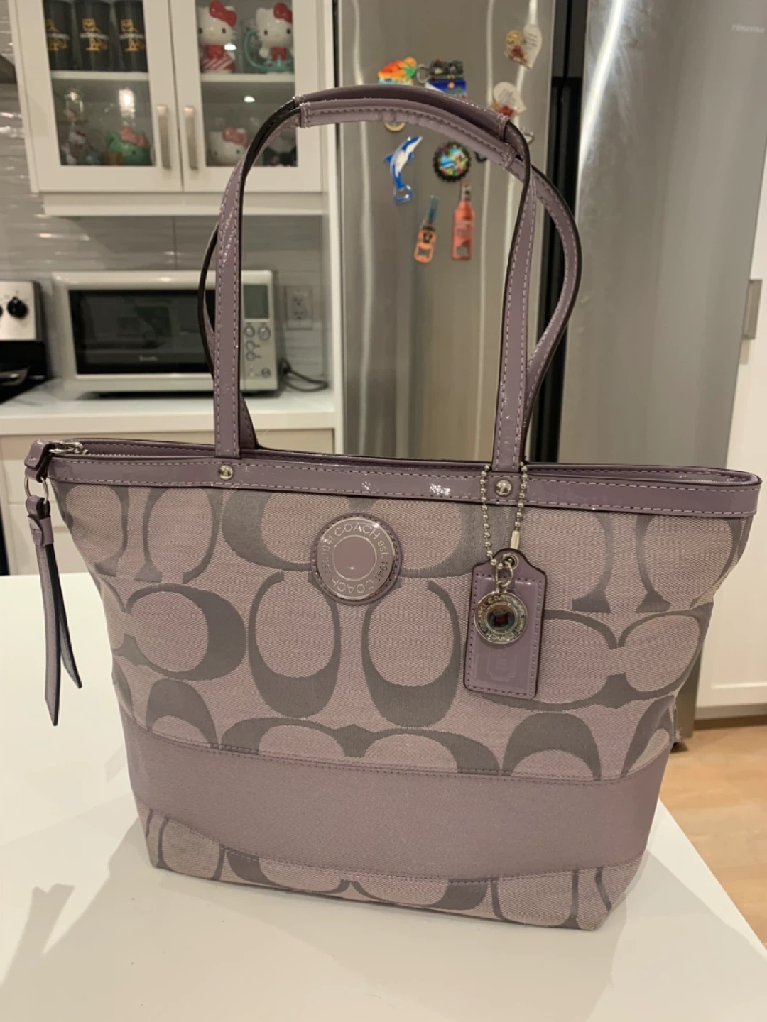 💜 New Coach Pastel Lavender Signature Tote Bag 💜