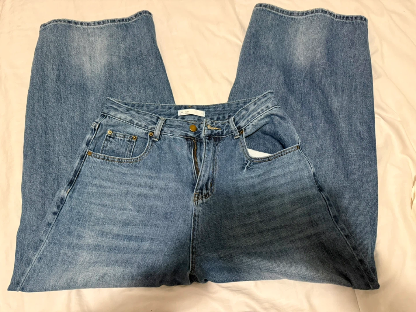 OAK + FORT Wide Leg Jeans