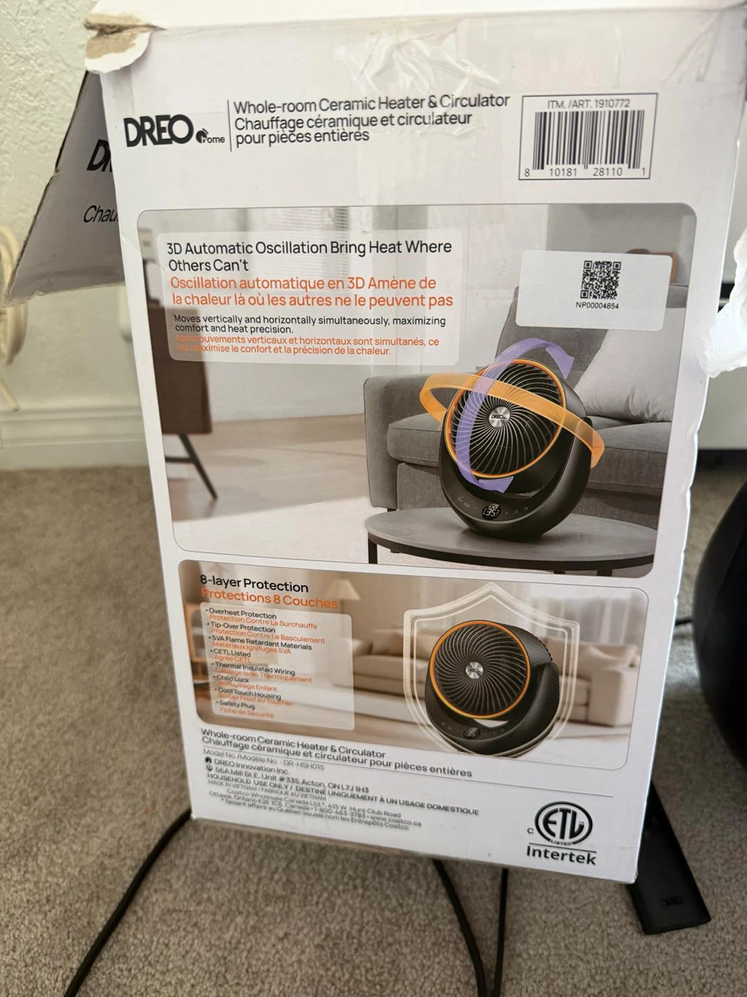 Dreo Home Whole-room Ceramic Heater & Circulator with Remote - photo 4