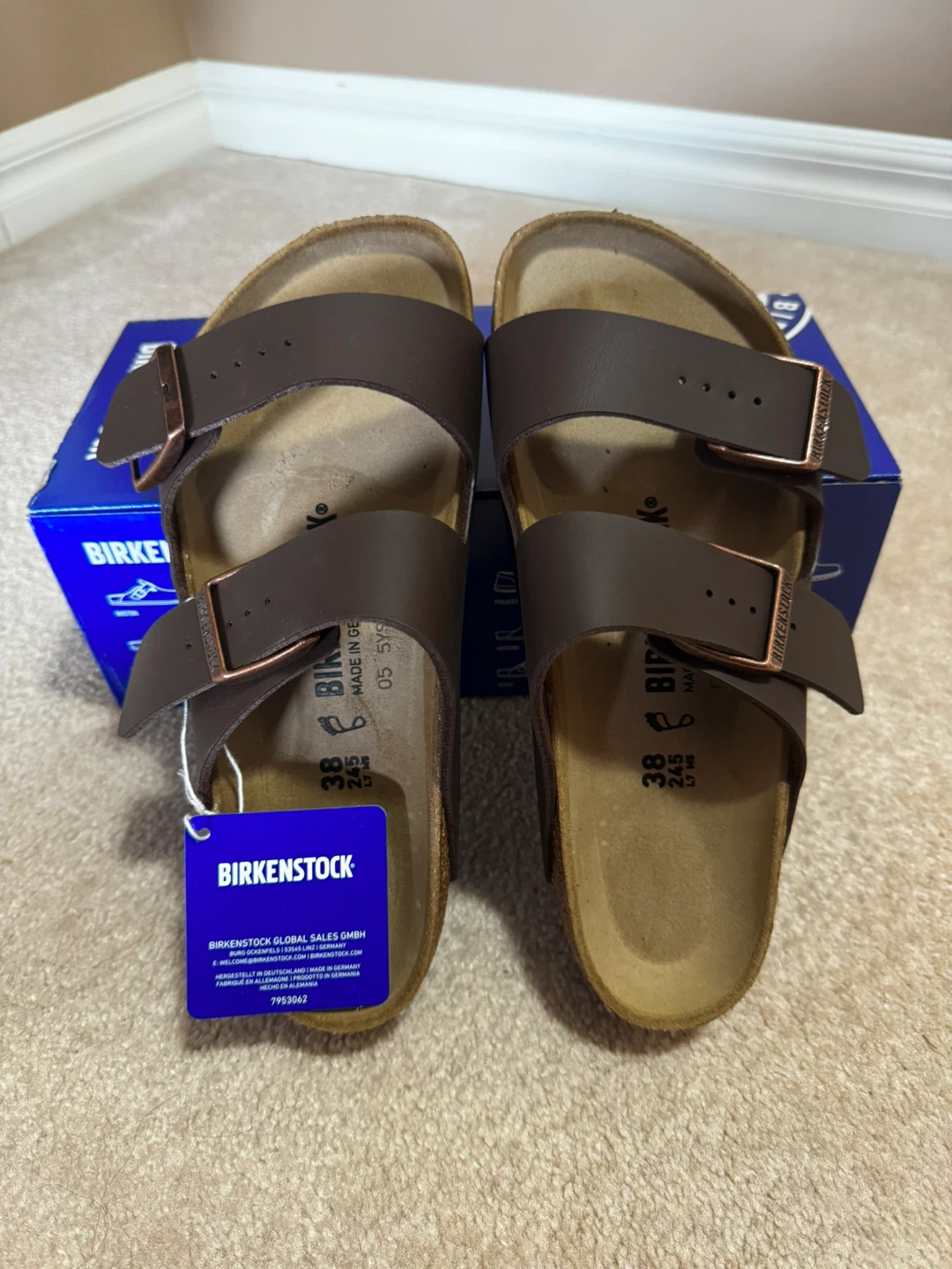 Birkenstock Arizona Sandals - Brown - Size 38