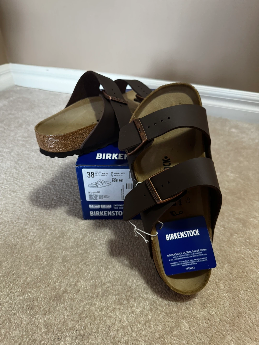Birkenstock Arizona Sandals - Brown - Size 38 - photo 2