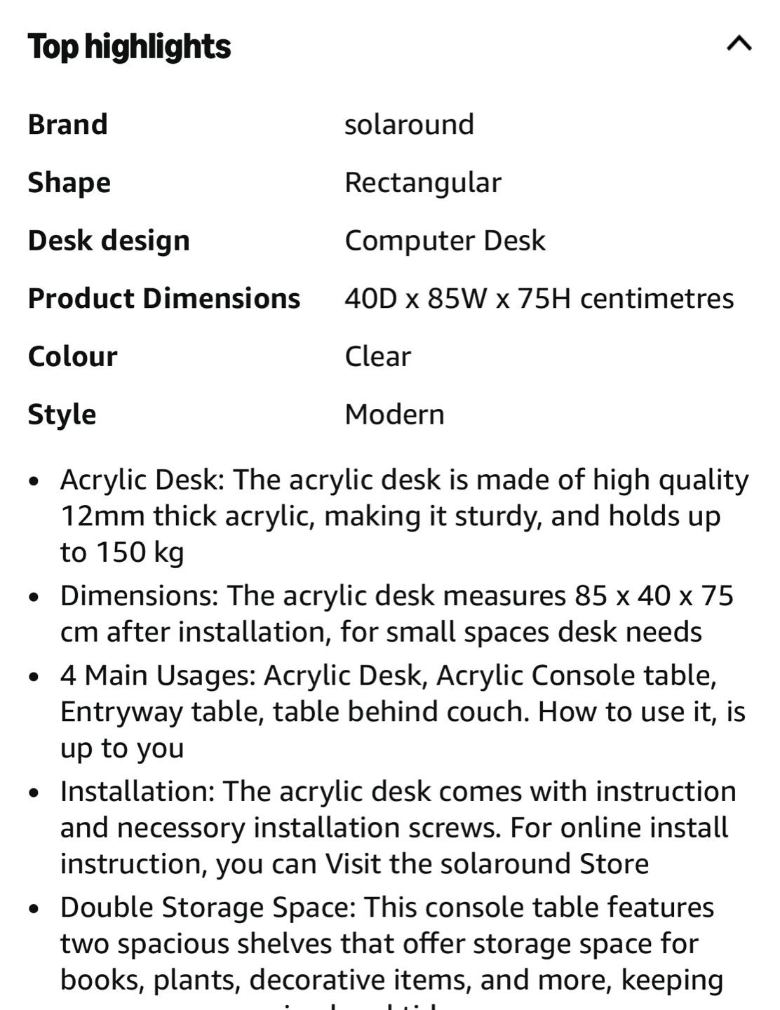 Clear Acrylic Desk - photo 4
