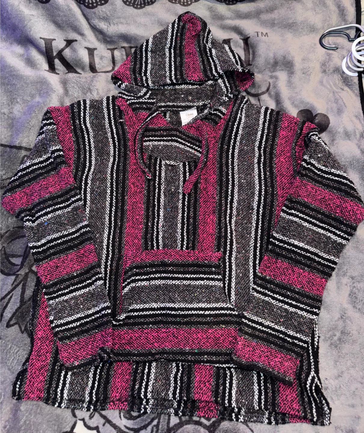 Pink Striped Baja Hoodie - photo 2