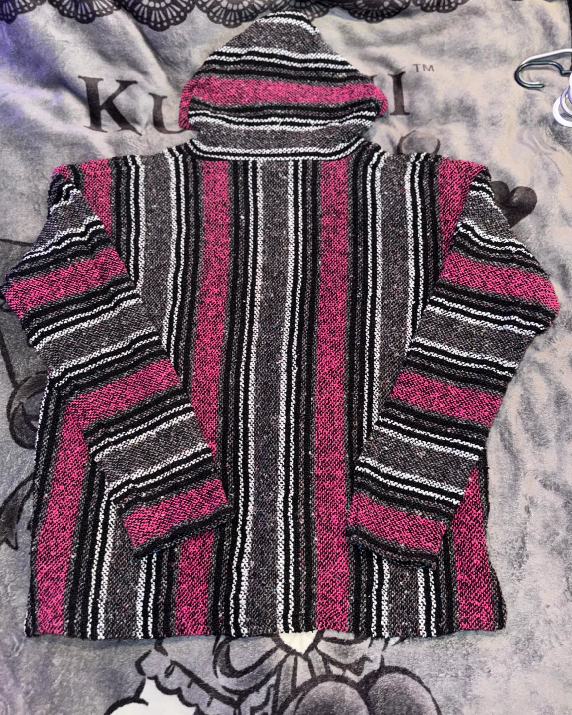 Pink Striped Baja Hoodie - photo 3