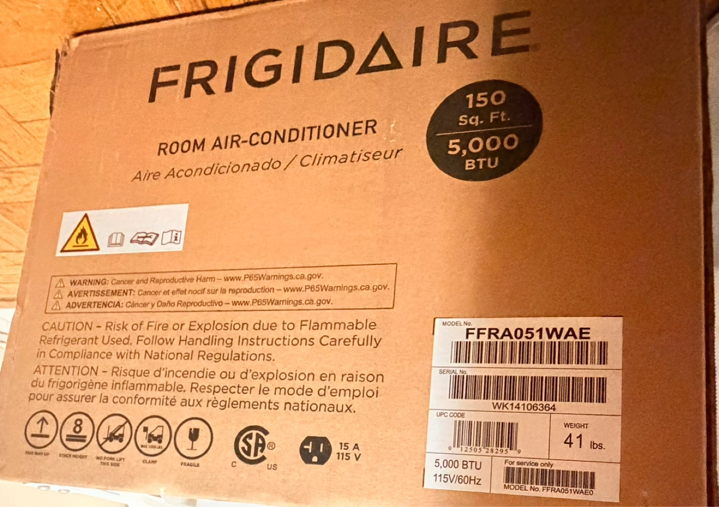 Frigidaire 5,000 BTU Room Air Conditioner - photo 2
