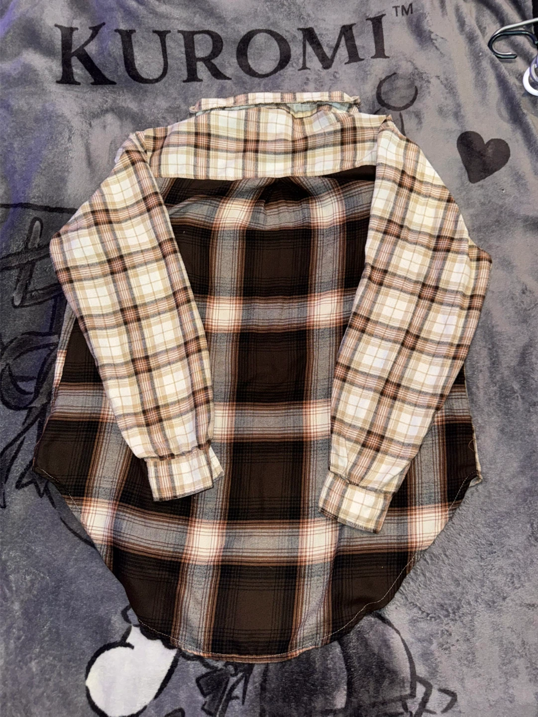 Split Plaid Flannel Shirt - photo 4