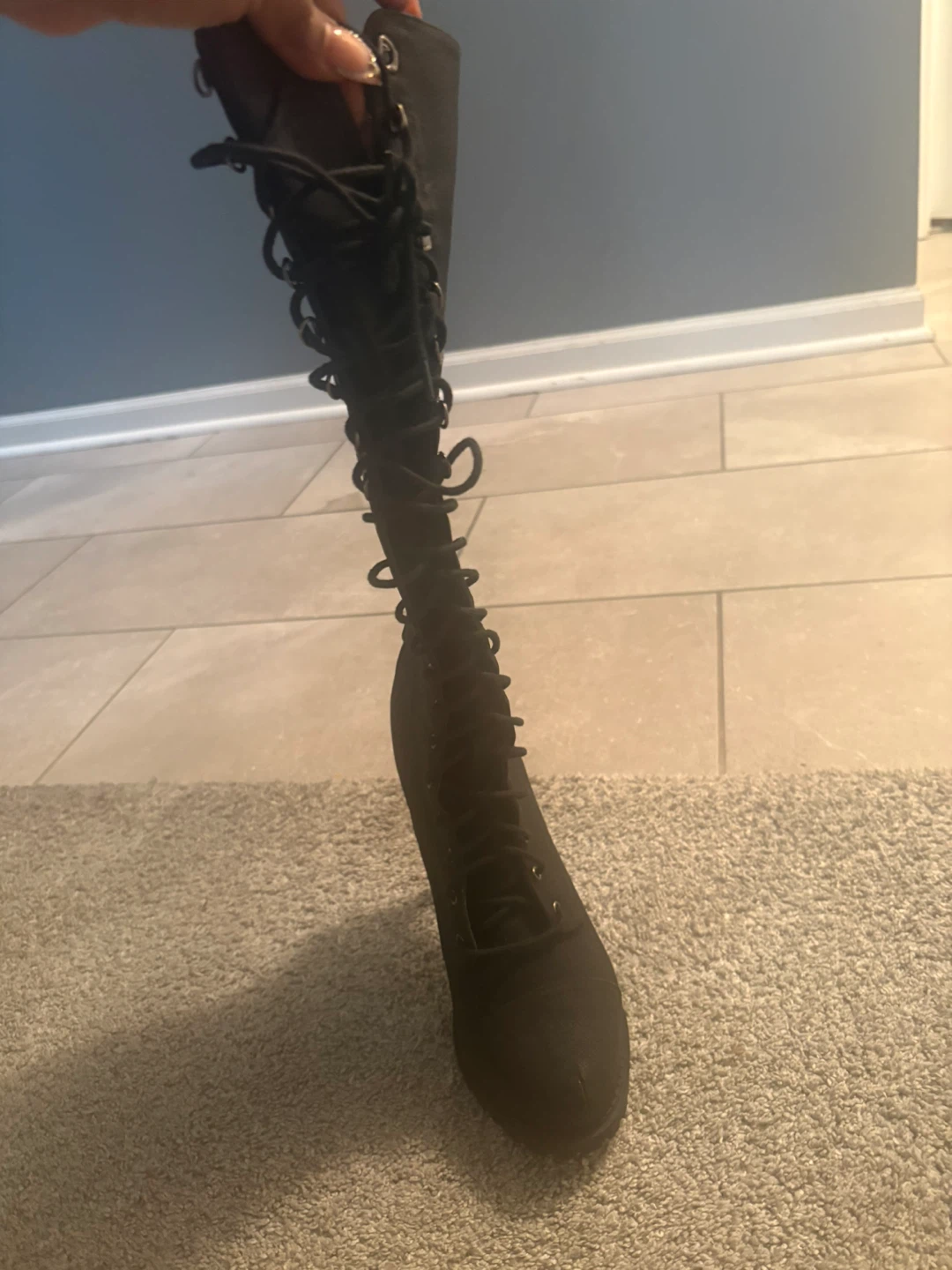 ALDO OLERANI-96 Black Lace-Up Boots Size 11 - photo 5