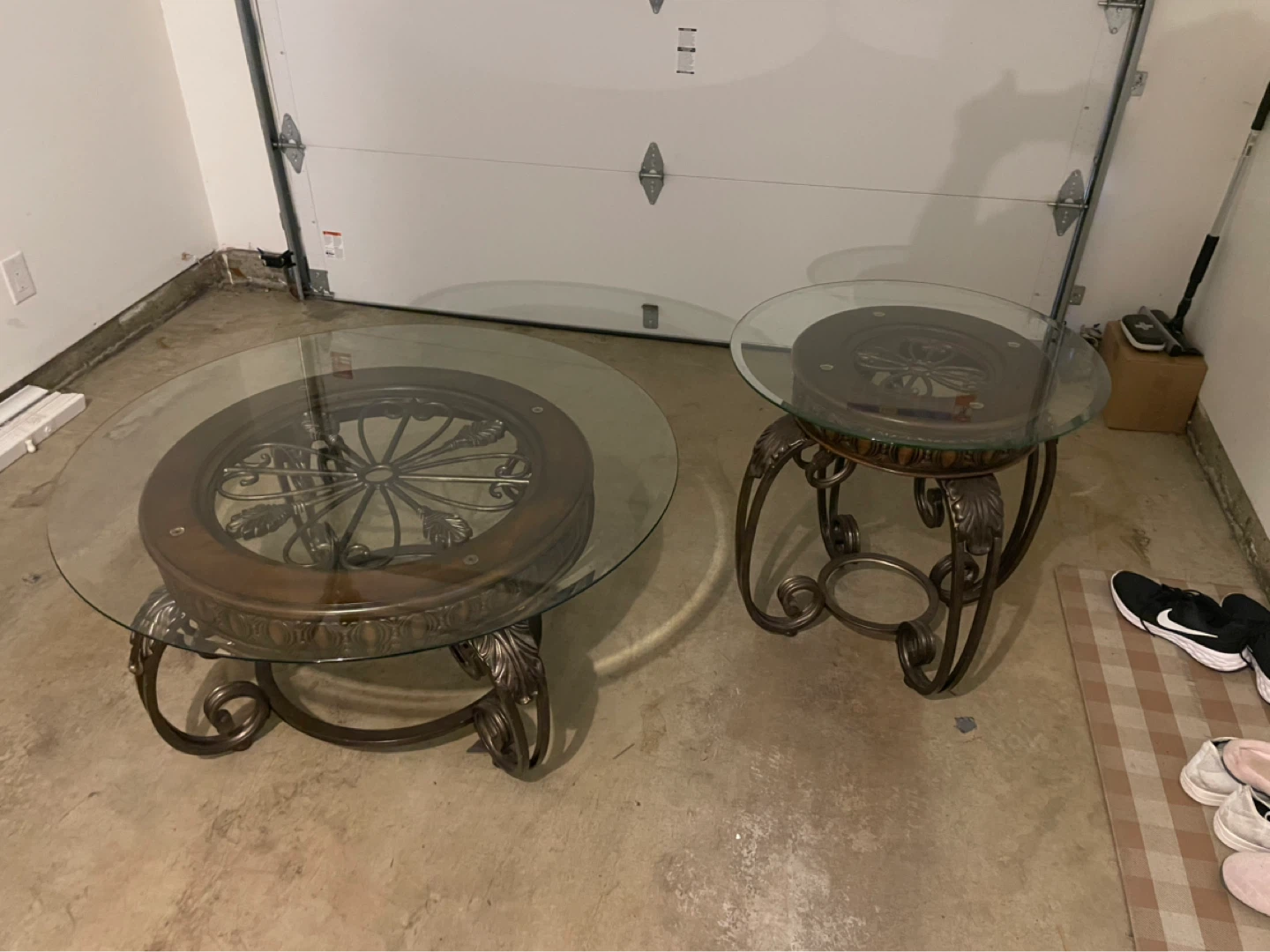 Glass Top Coffee Table and End Table Set