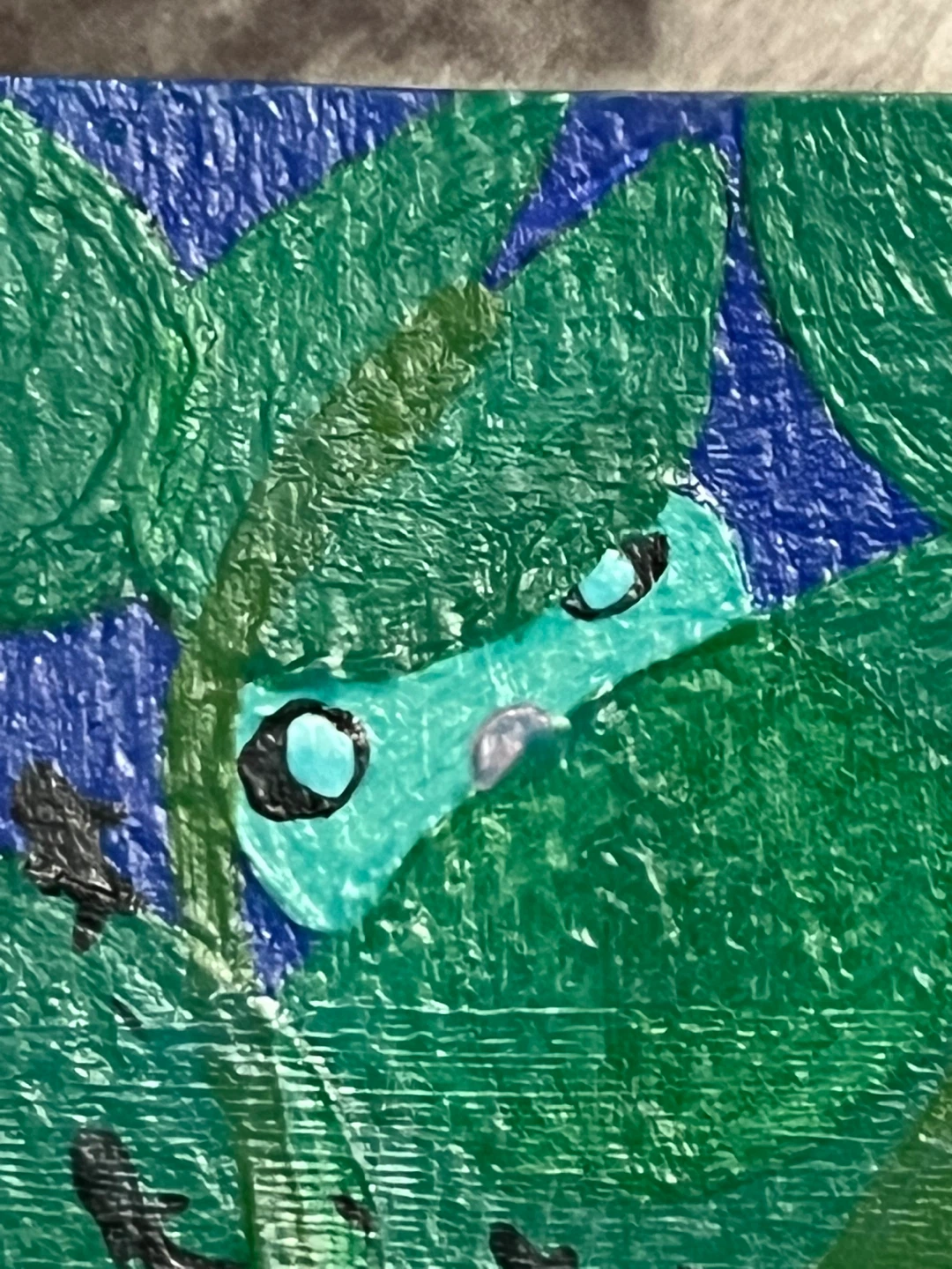 Hand painted Frog on a lily pad - photo 3