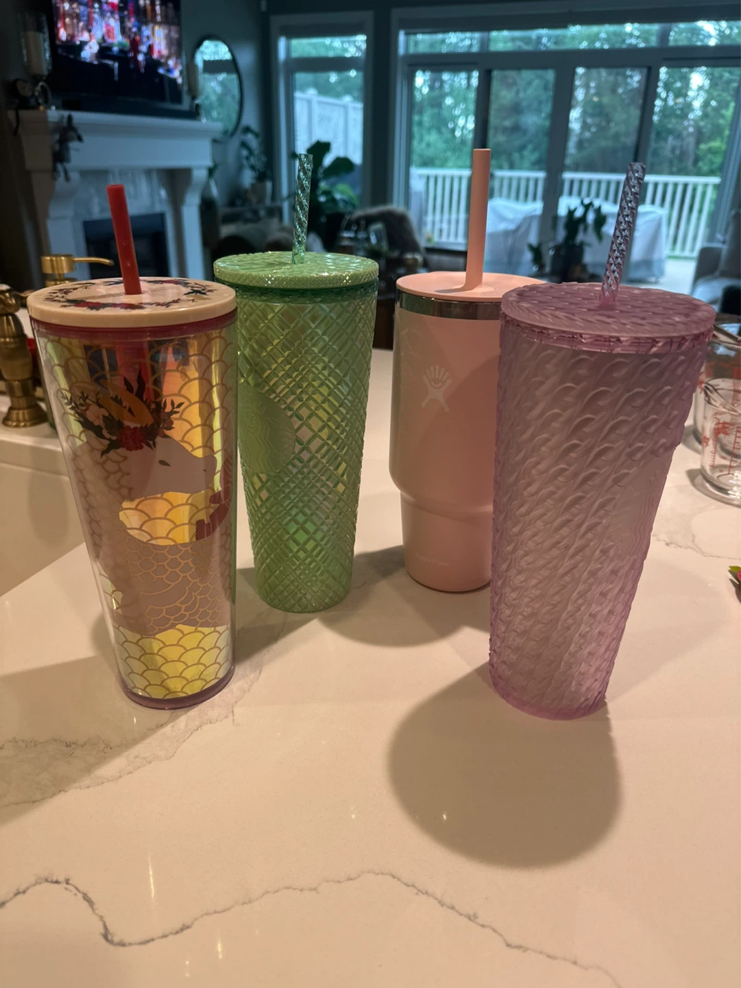 Assorted Tumblers with Straws