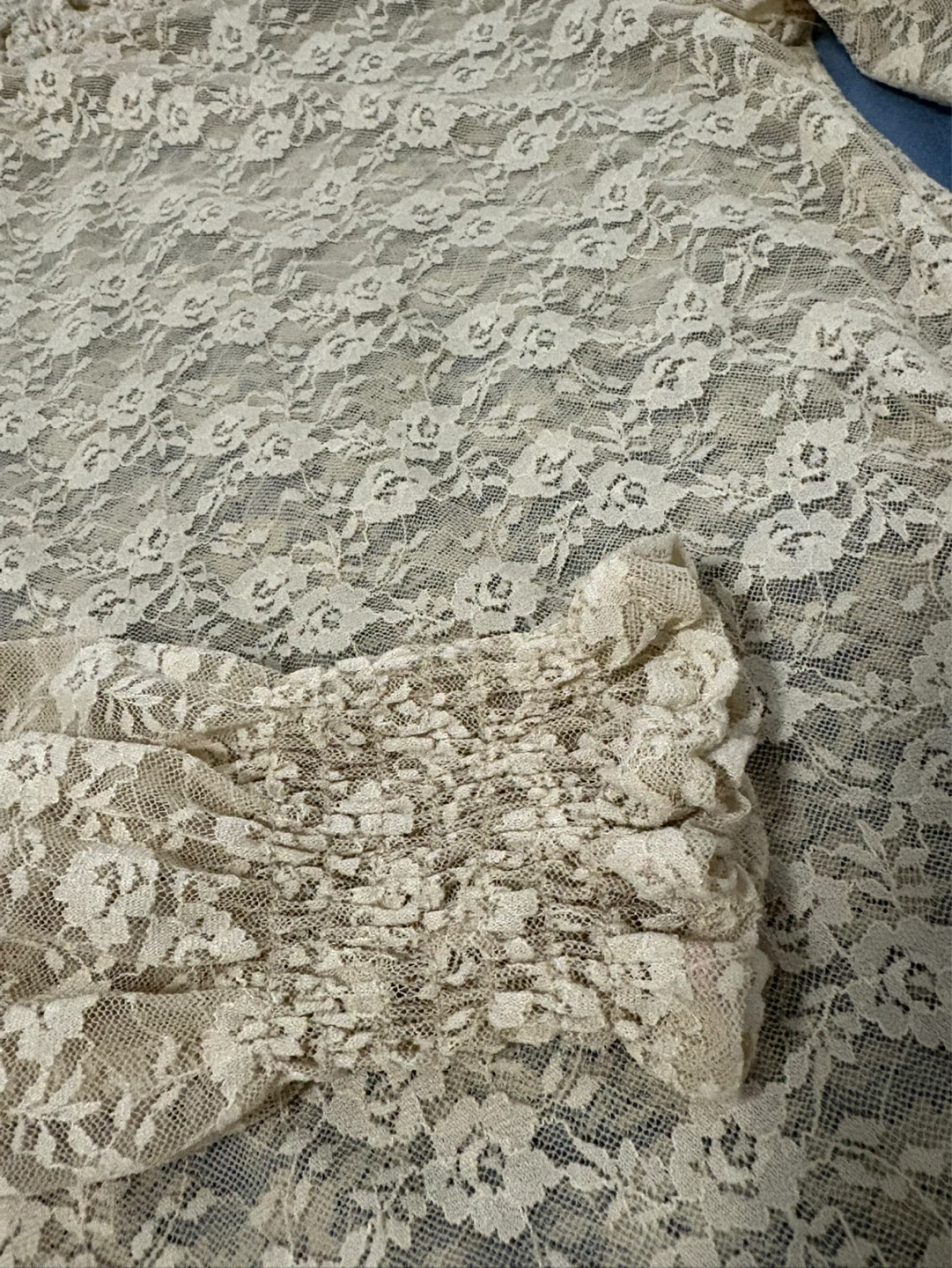 Lace Mock Neck Long Sleeve Shirt - photo 3