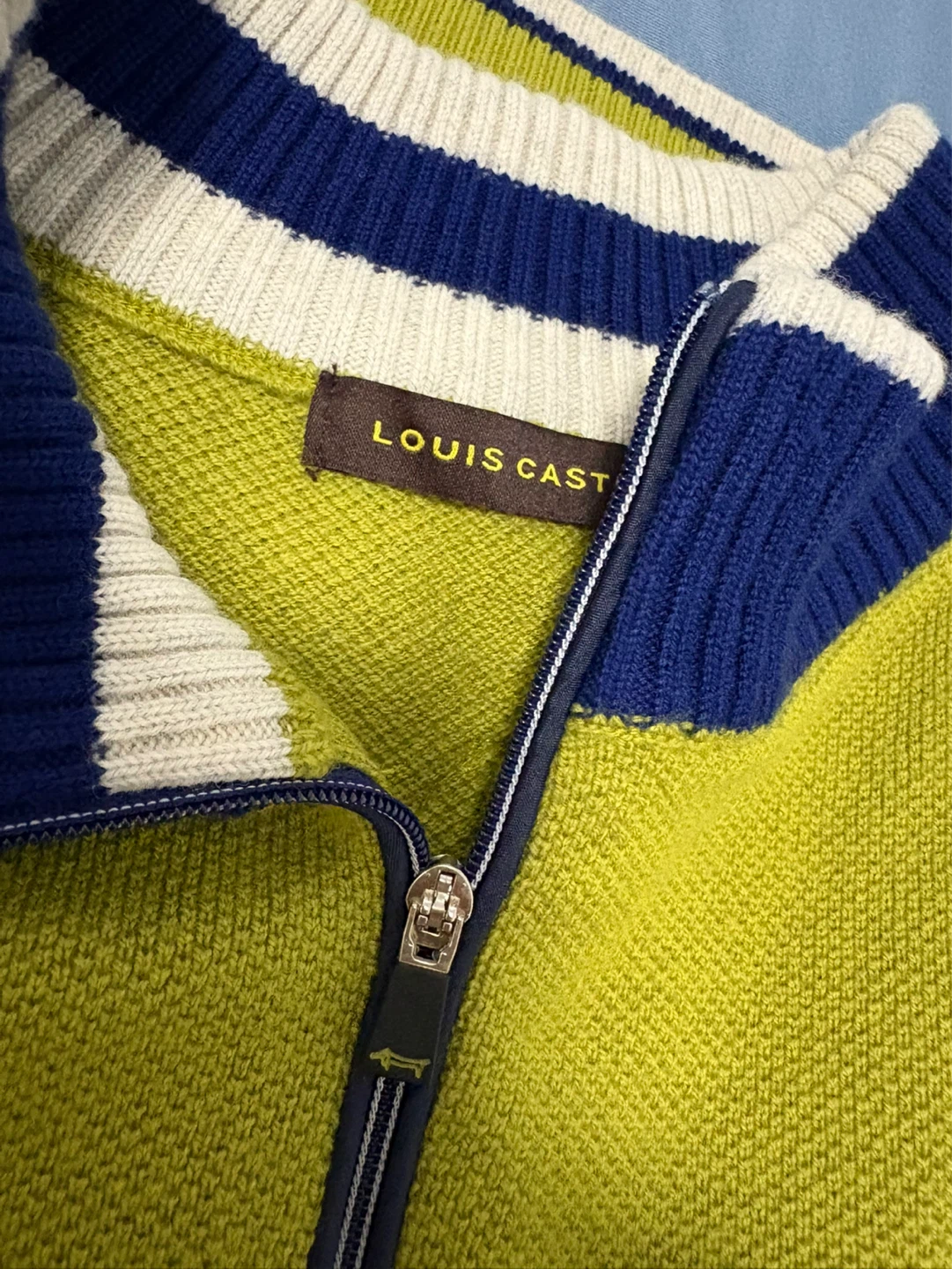 Louis Castel Golf Vest - Yellow/Blue - photo 4