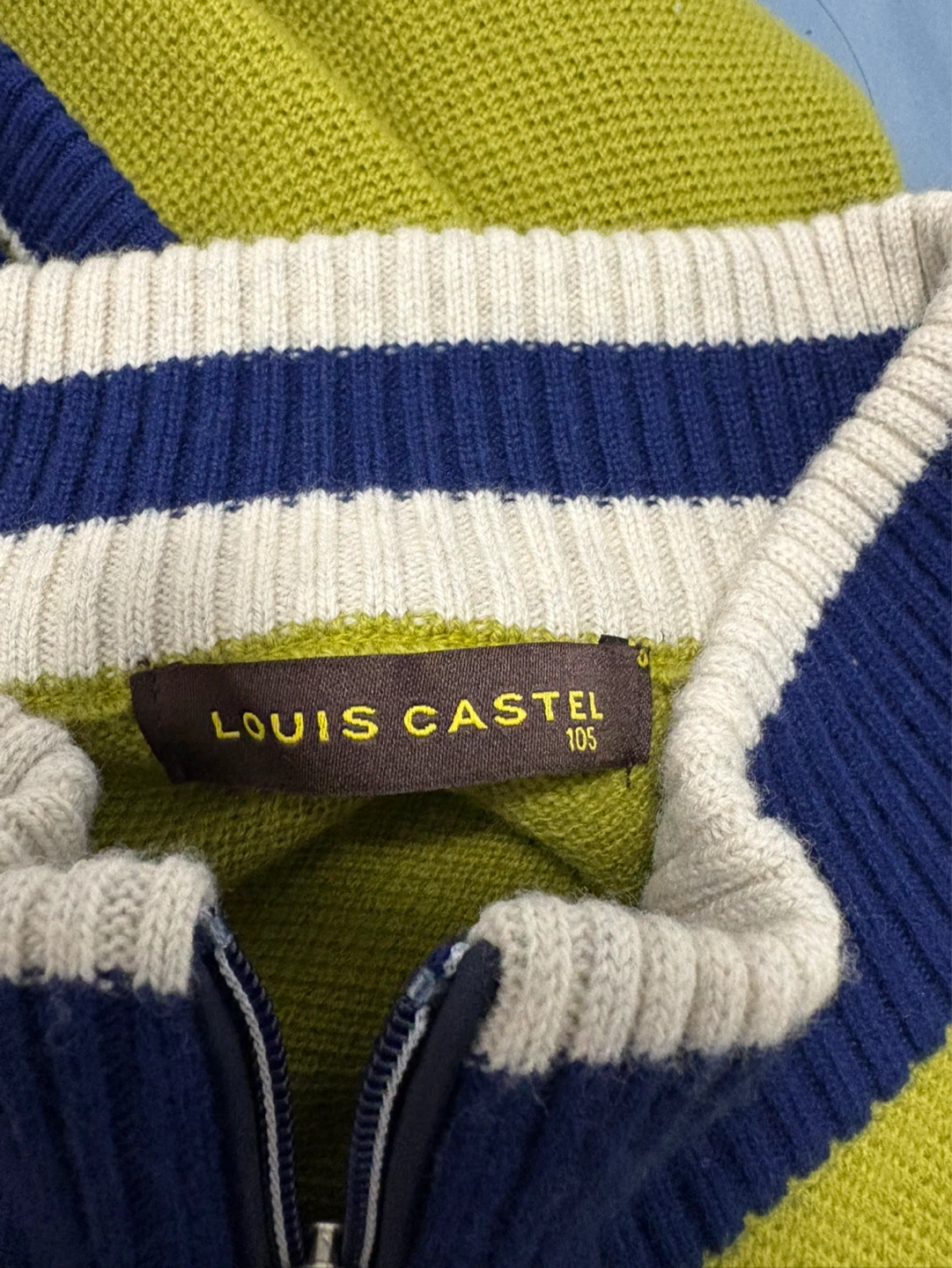 Louis Castel Golf Vest - Yellow/Blue - photo 3