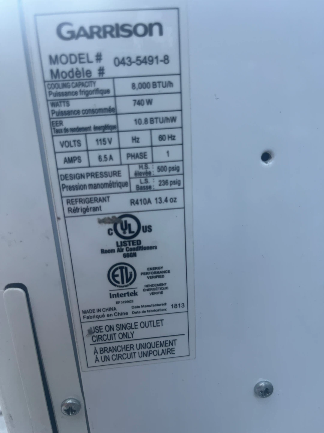 Garrison 8,000 BTU Window Air Conditioner - photo 4
