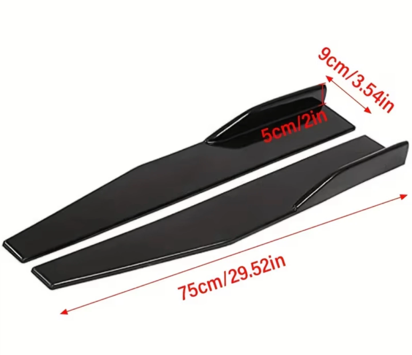 Black Car Side Skirt Splitters - photo 5