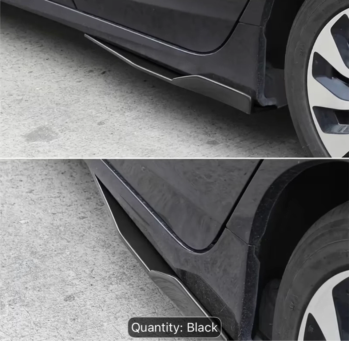 Black Car Side Skirt Splitters - photo 4