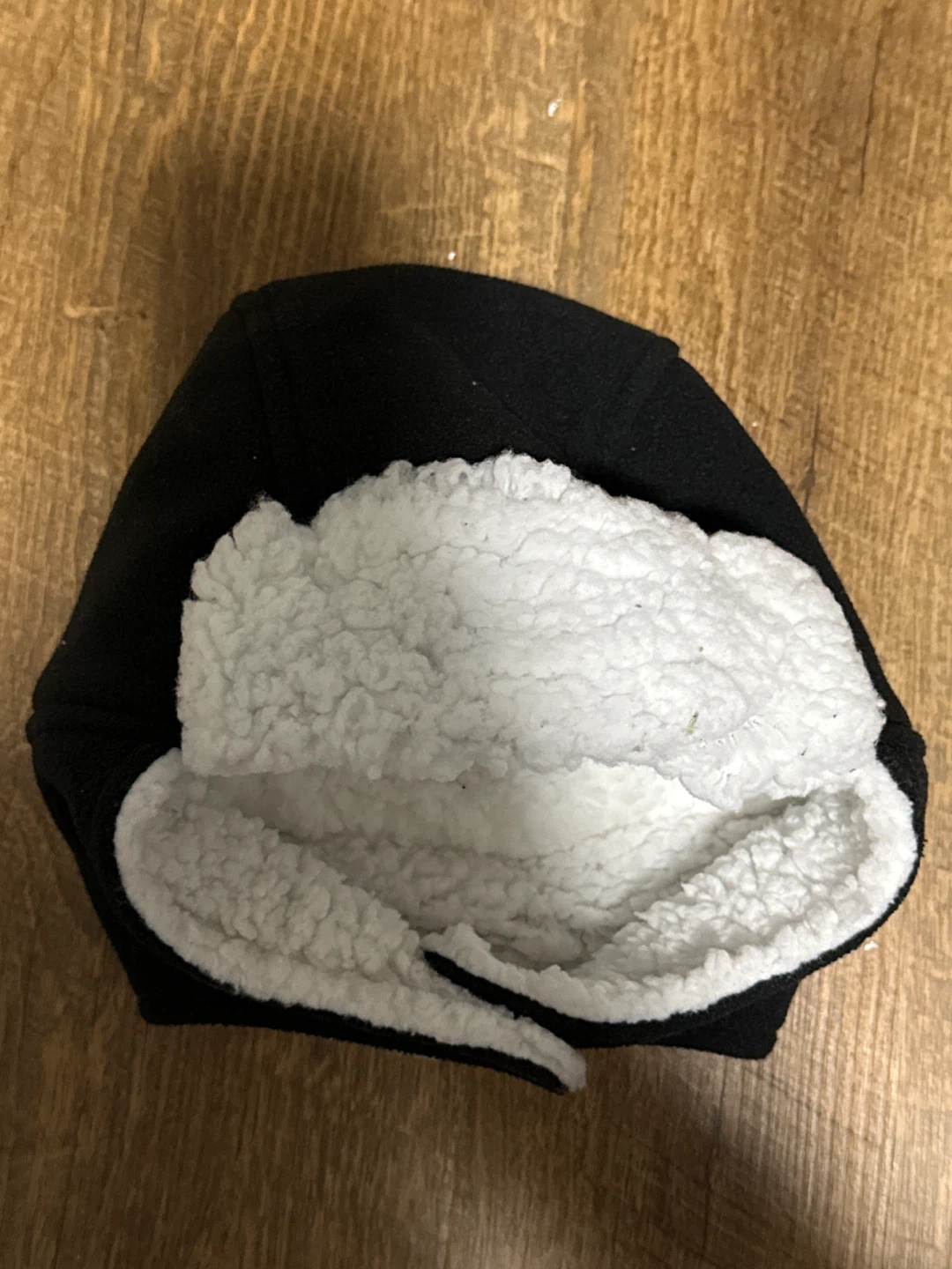 Black Fleece Lined Winter Hat