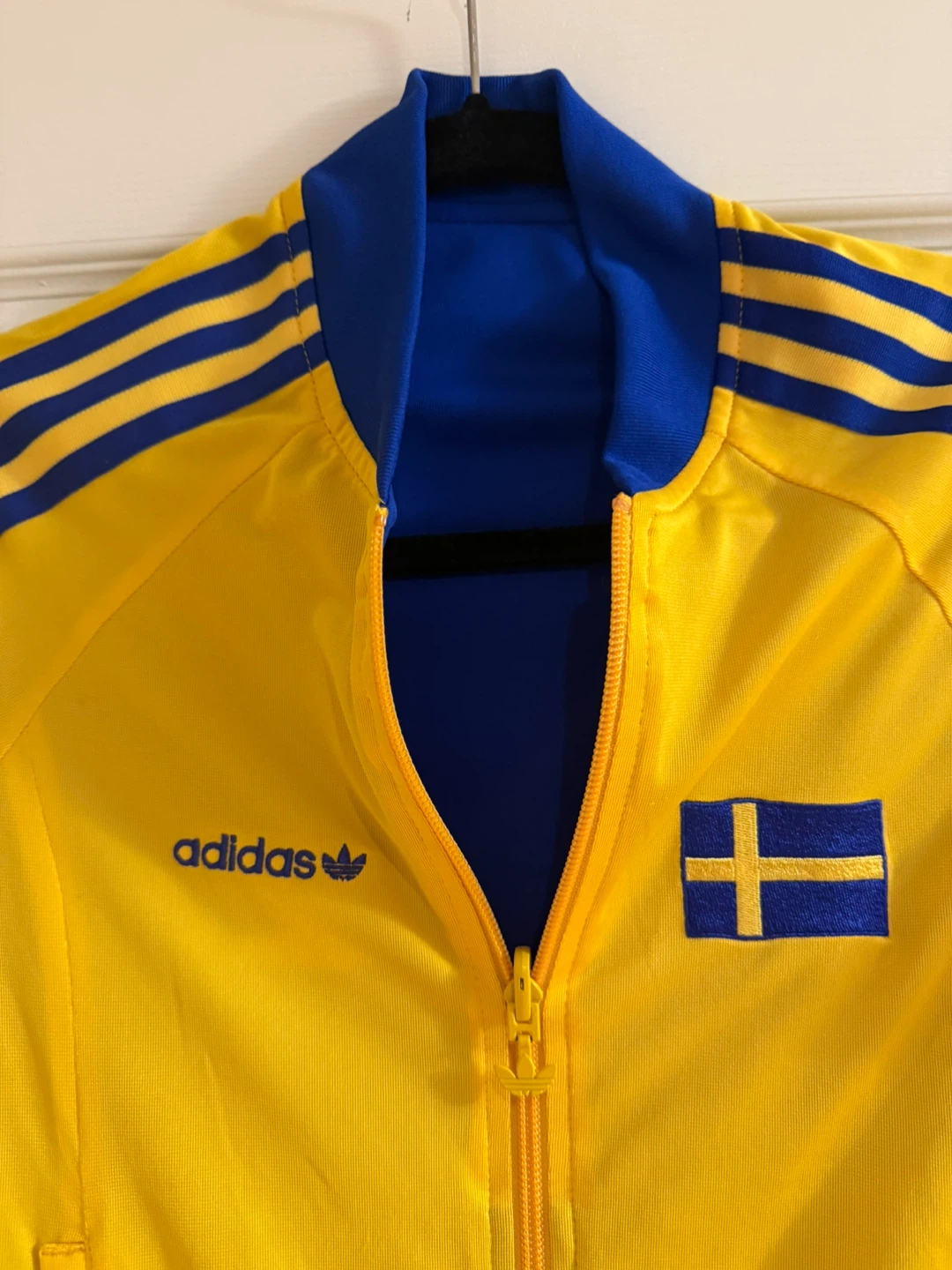 Adidas Sverige Soccer Track Jacket Yellow Blue - photo 2
