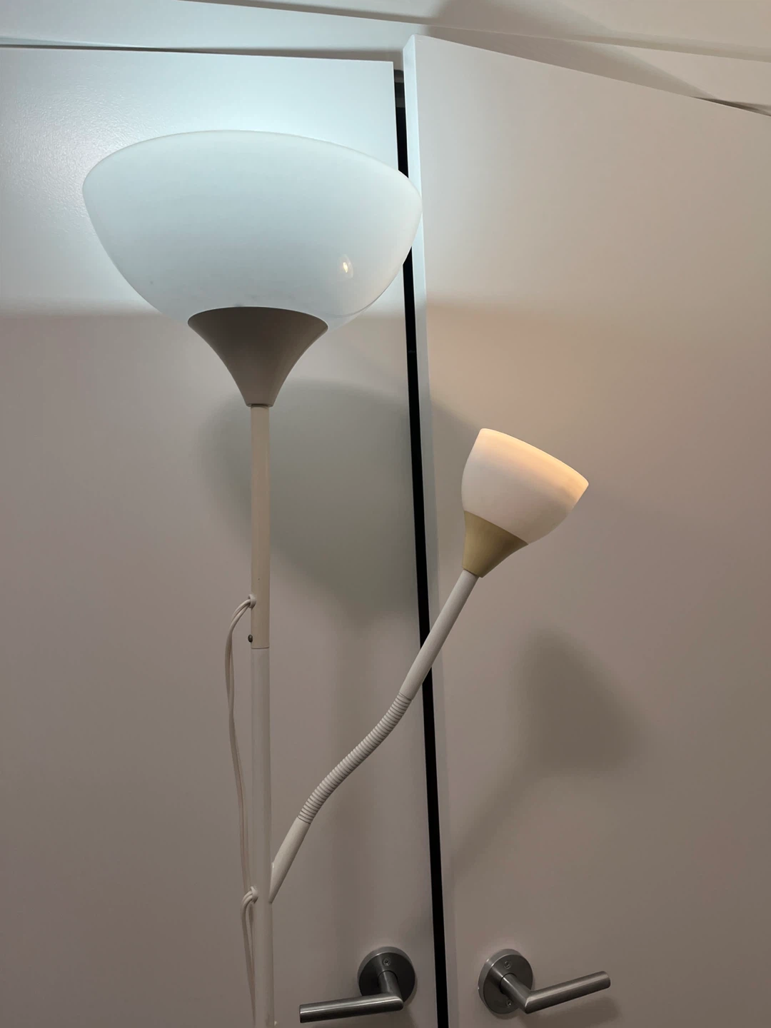 White Floor Lamp with Reading Light