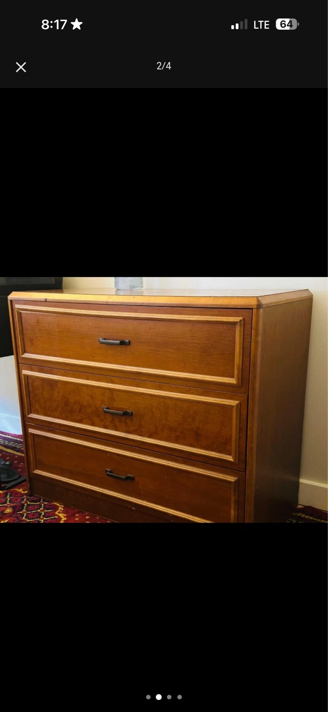 Wooden 3-Drawer Dresser - photo 2