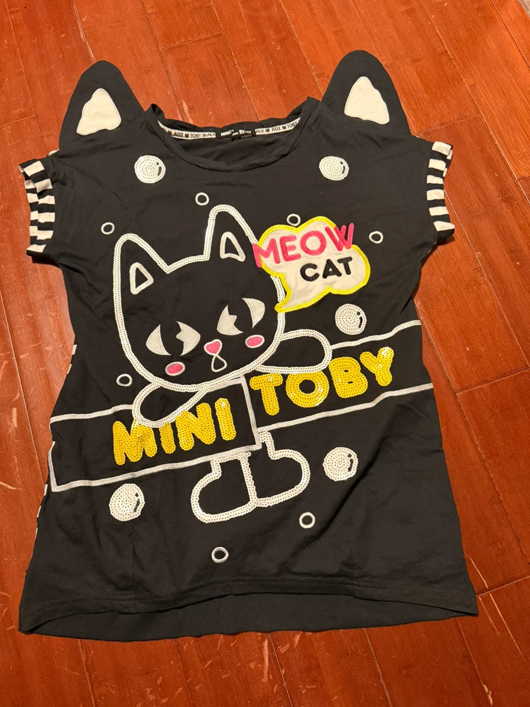 Mini Toby Black Cat Shirt