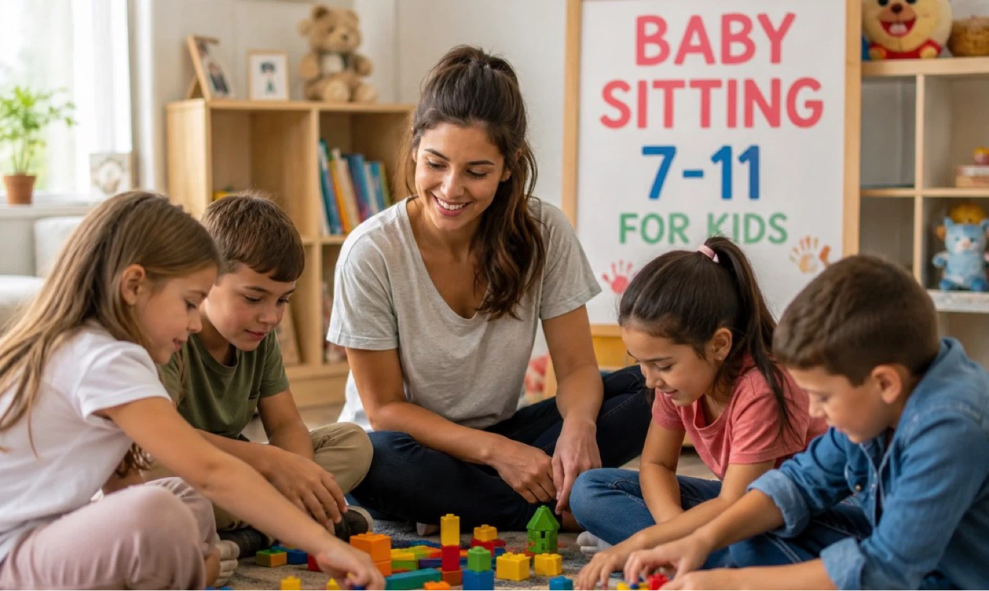 baby sitting for 7 to 11 for kids!