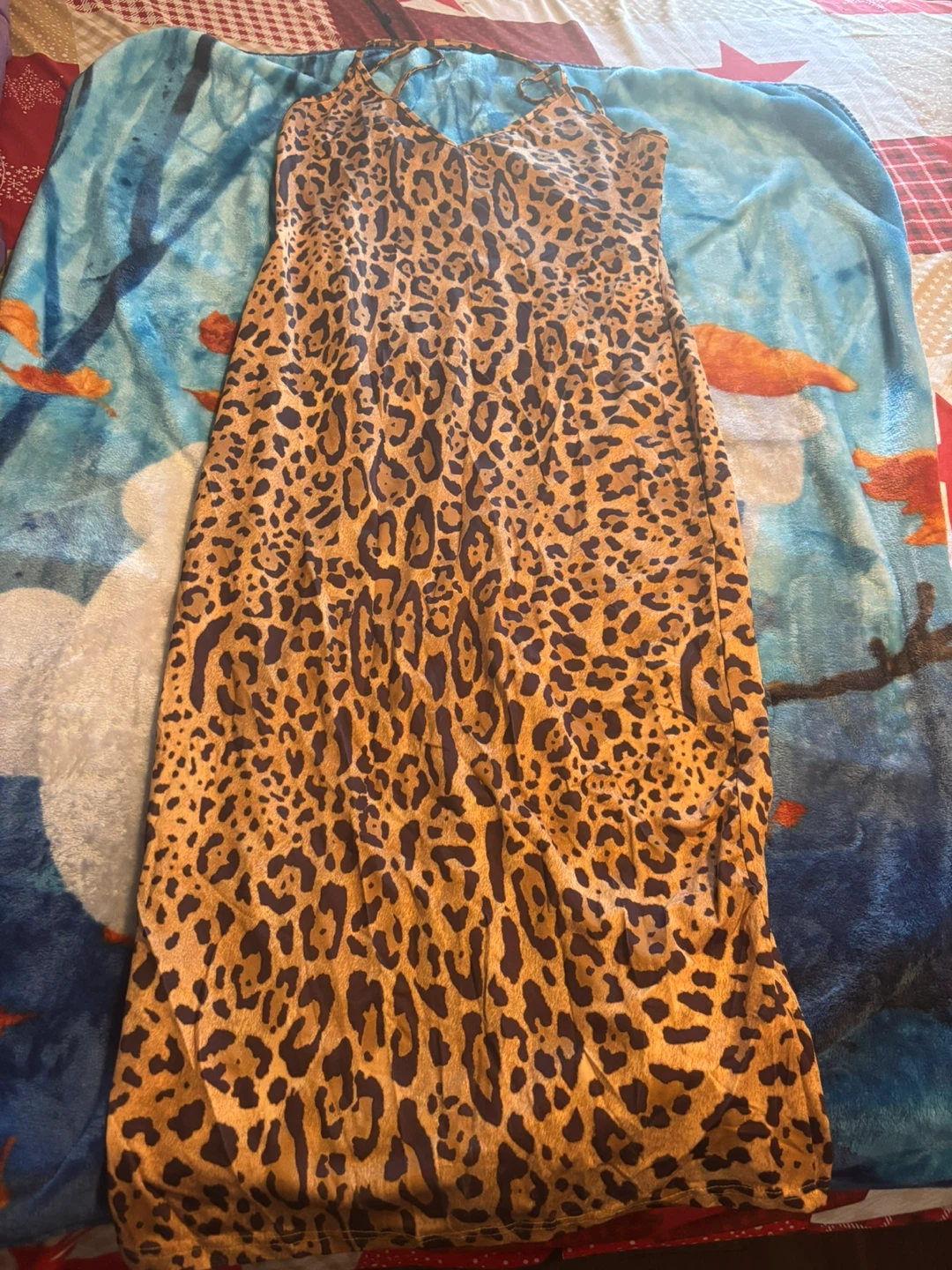 Women's Leopard Print Maxi Dress