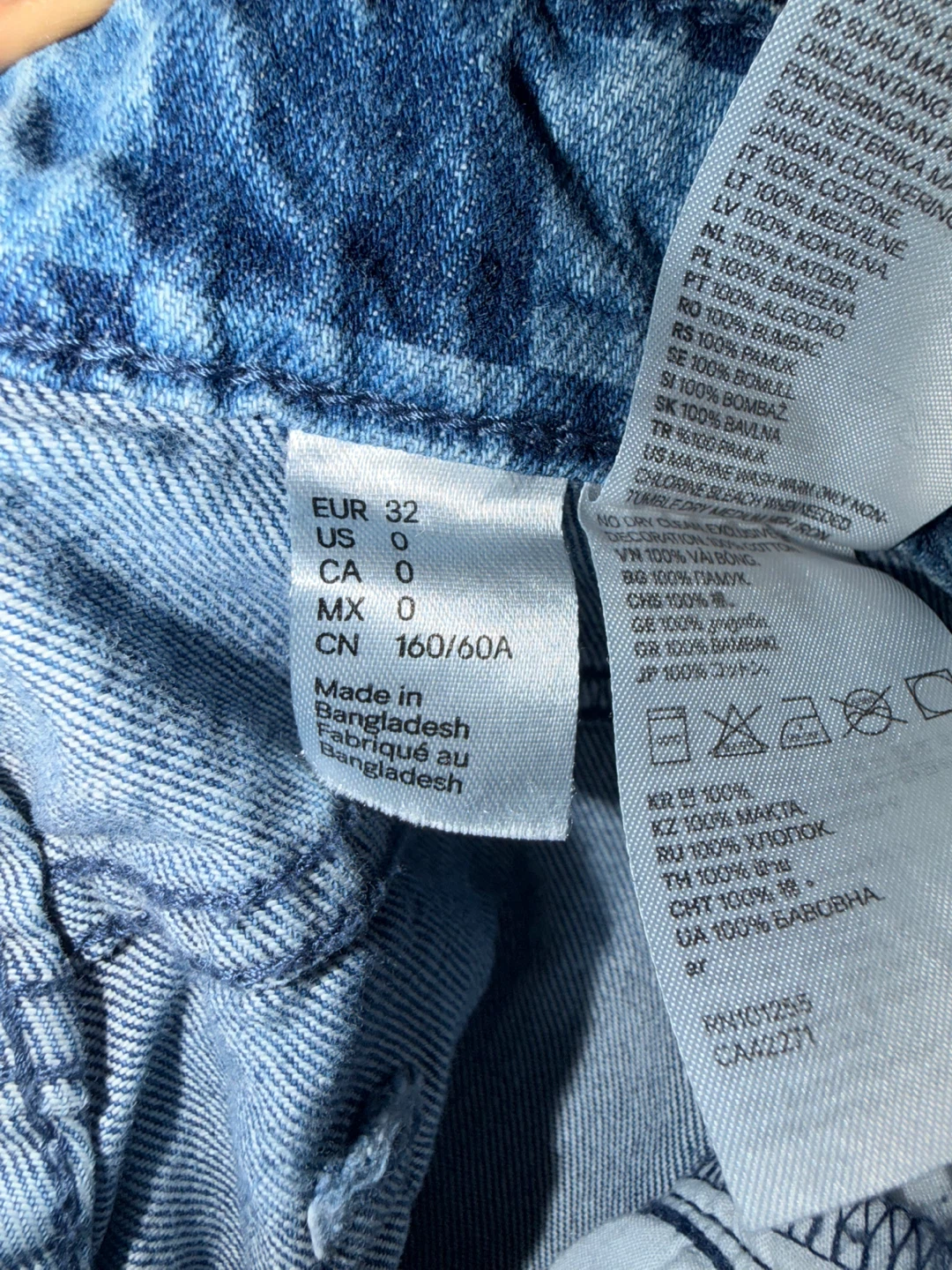 100% cotton High-rise Checkered Jeans - photo 3