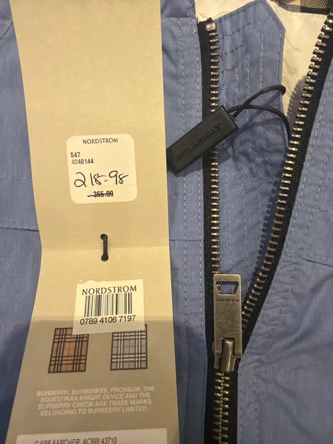 2 Burberry Light Blue Hooded Jacket - photo 2
