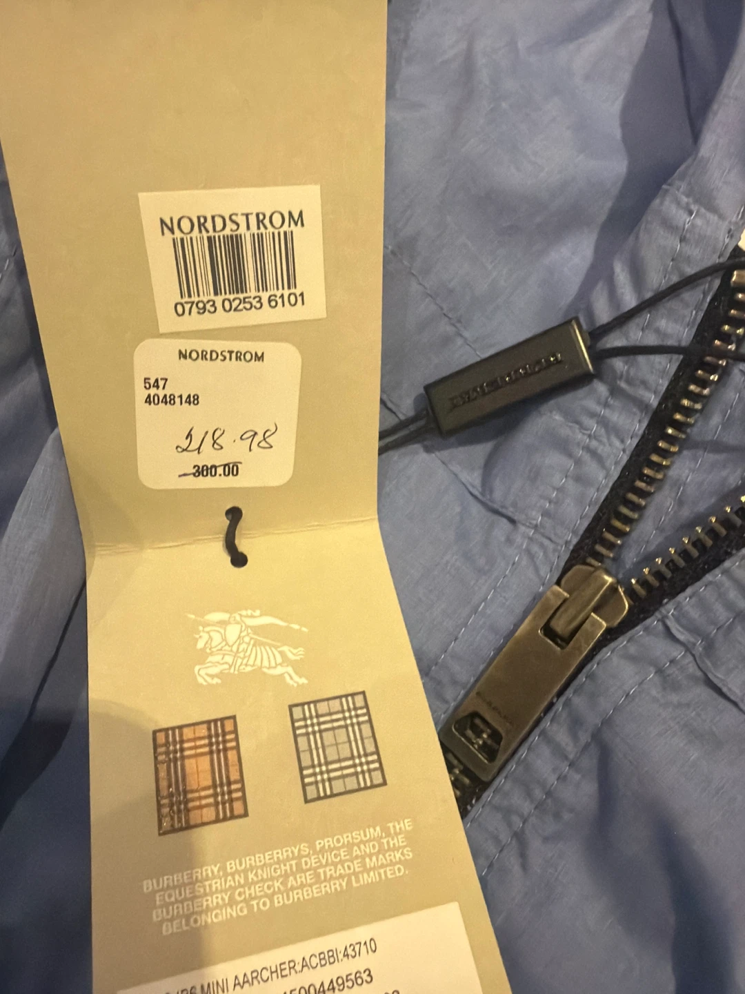 2 Burberry Light Blue Hooded Jacket - photo 4