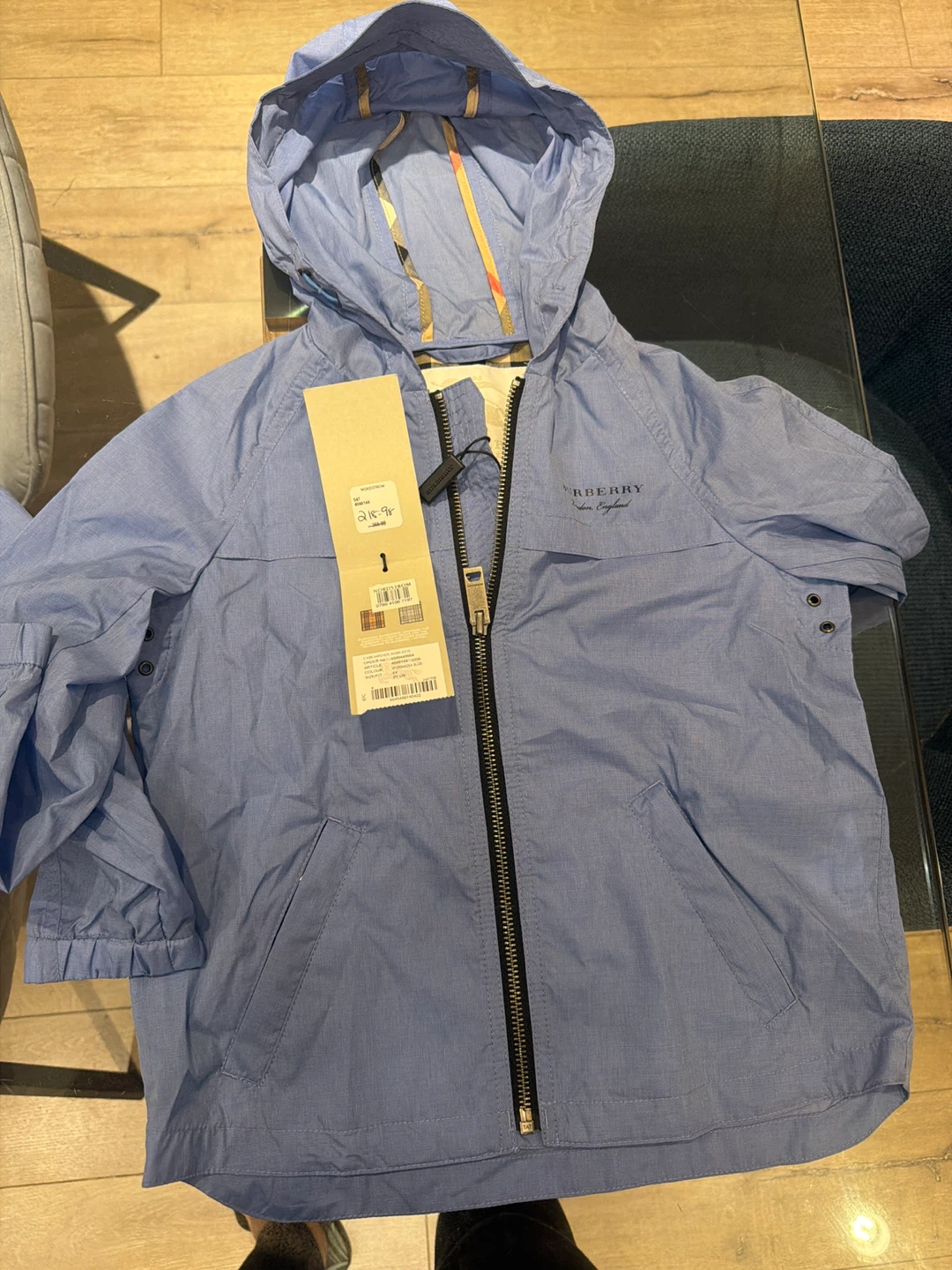 2 Burberry Light Blue Hooded Jacket - photo 3