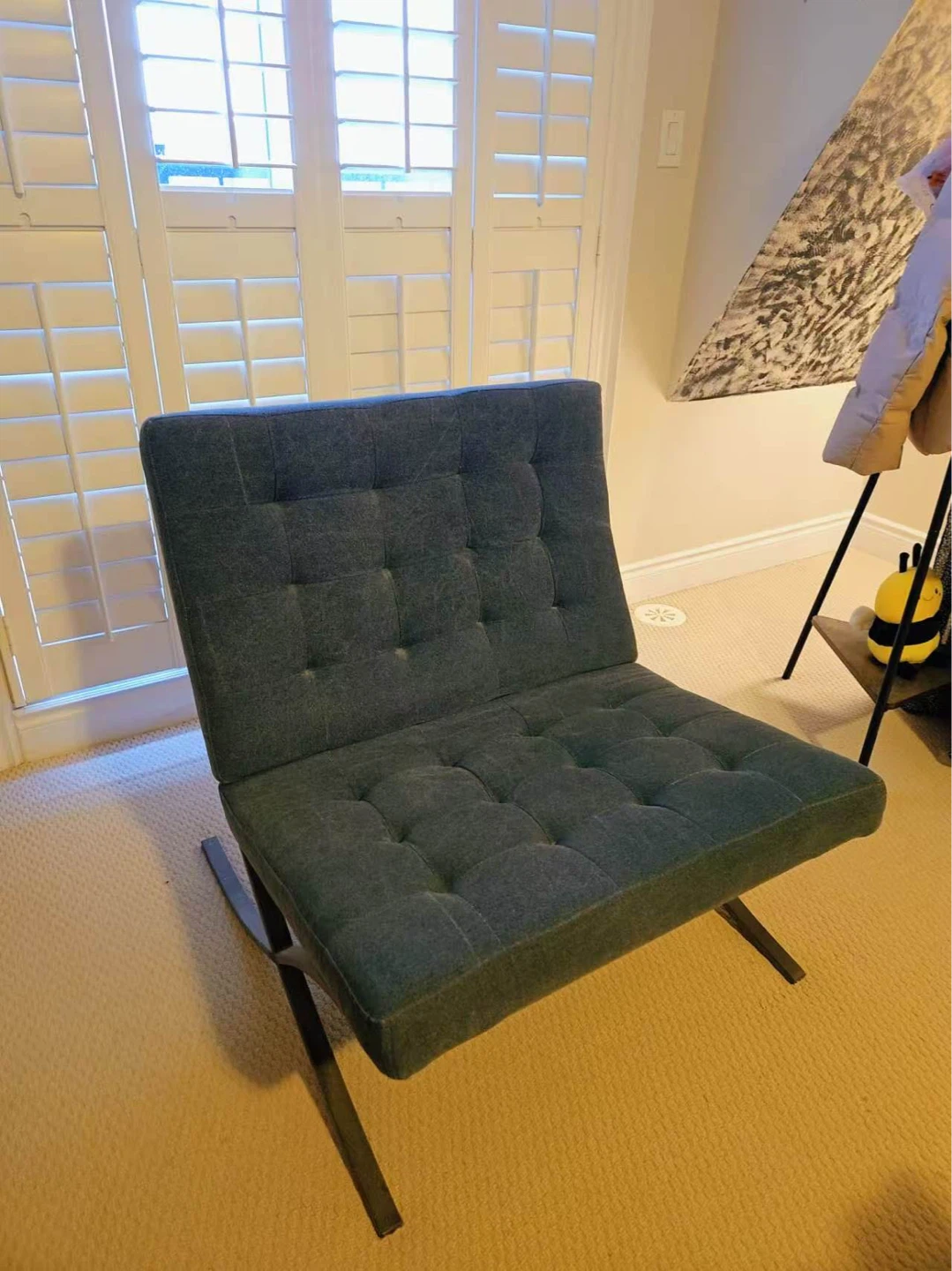 Blue Upholstered Accent Chair - NEED TO SELL EVERYTHING - photo 2