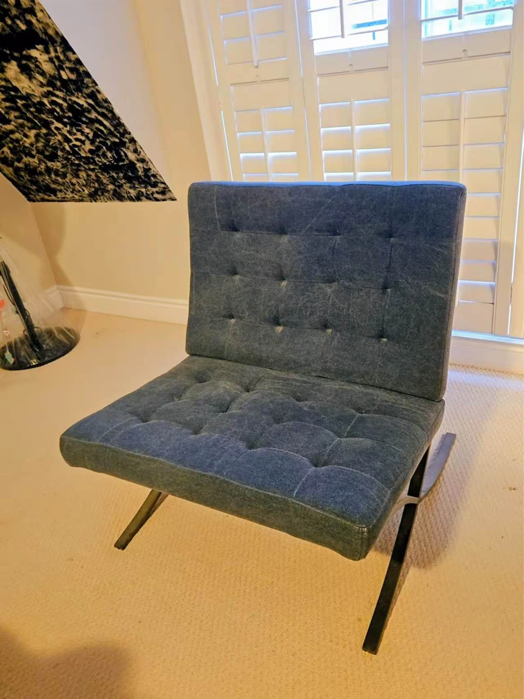Blue Upholstered Accent Chair - NEED TO SELL EVERYTHING - photo 5