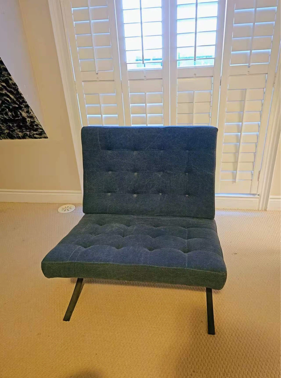 Blue Upholstered Accent Chair - NEED TO SELL EVERYTHING - photo 4